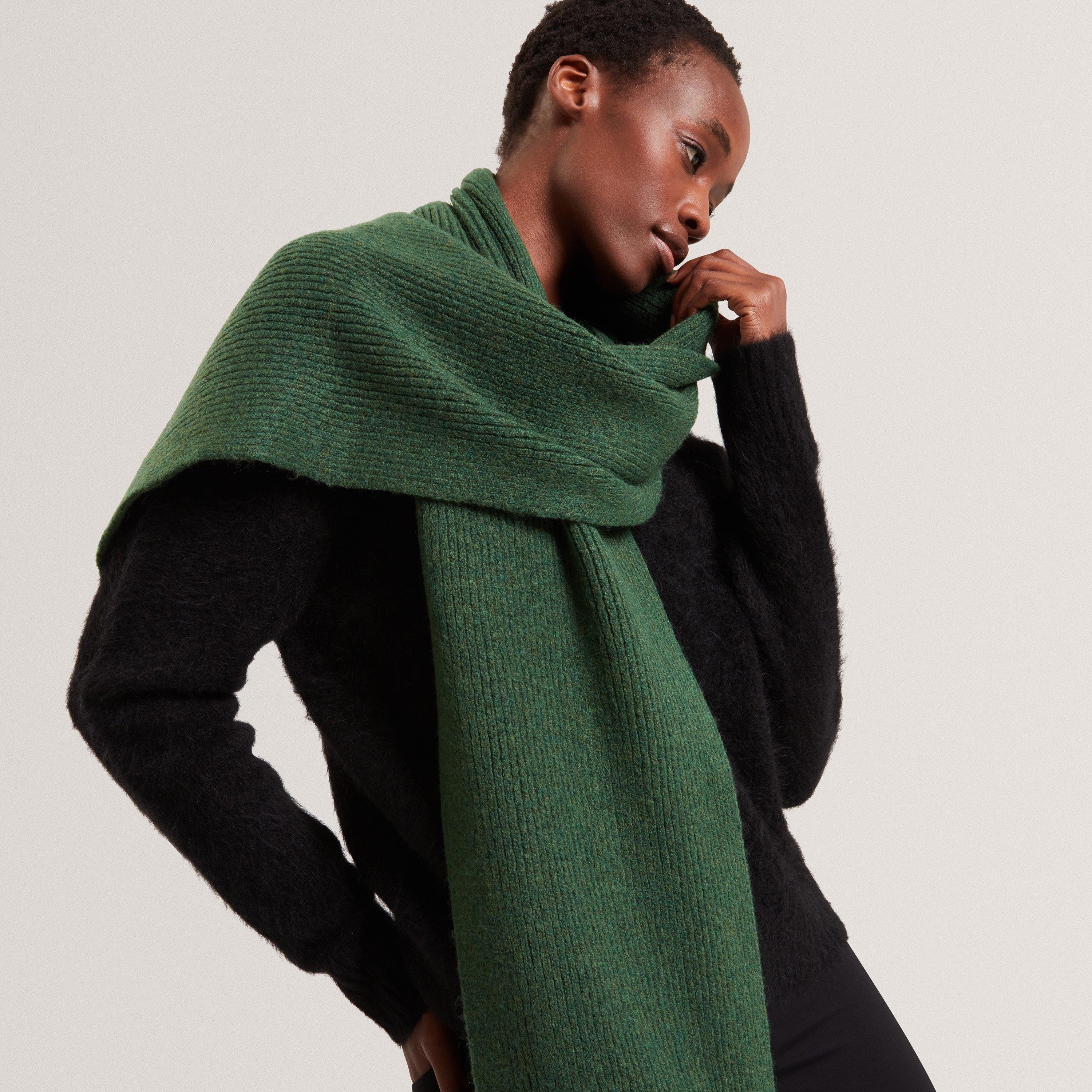 Green - Ted Baker - Ted Classic RibScarf Ld54 - 3