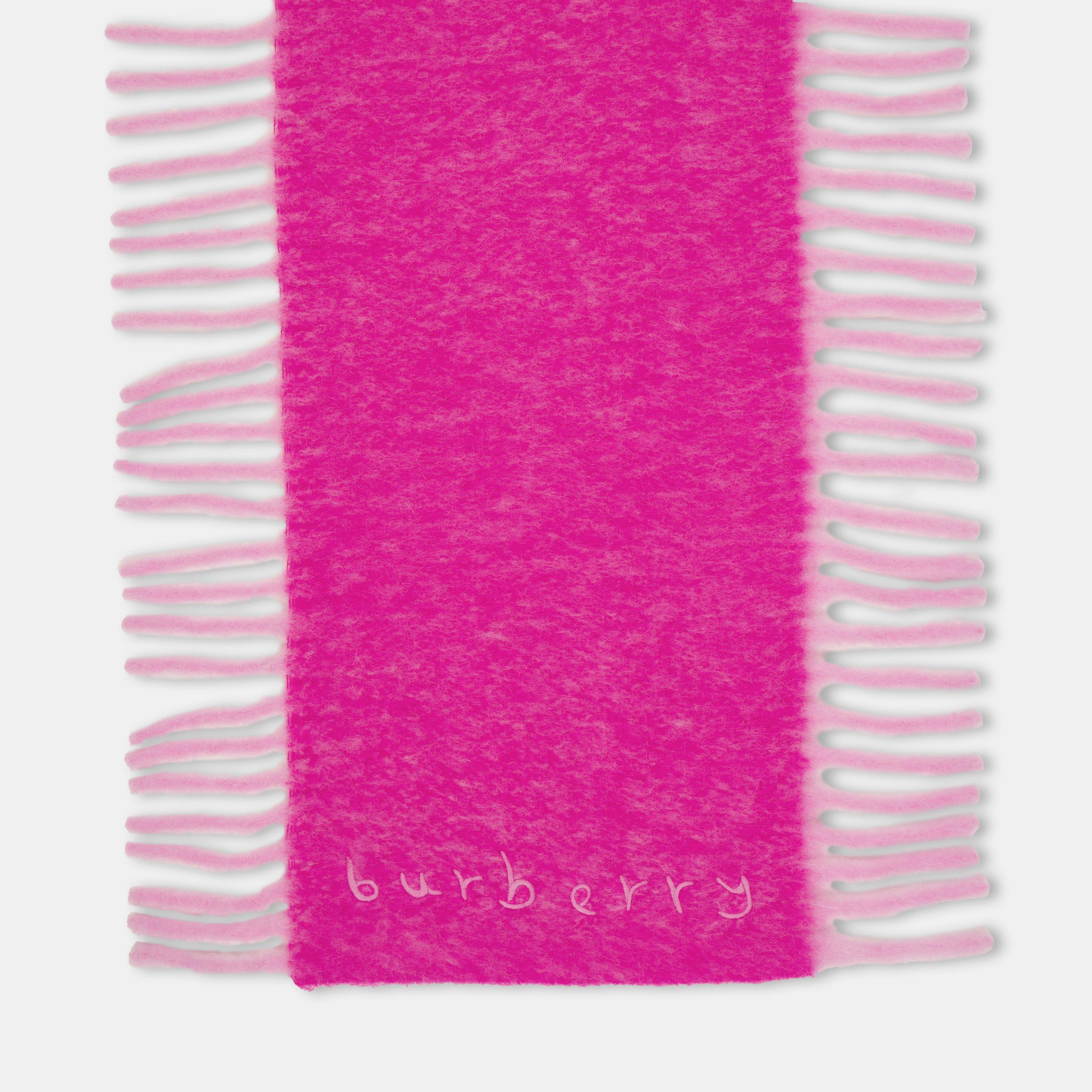 Bow Pink/Jam - Burberry - Women's Burb Alpaca Happy Midweight Scarf - 3
