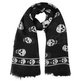 Alexander McQueen Classic Silk Blend Skull Scarf