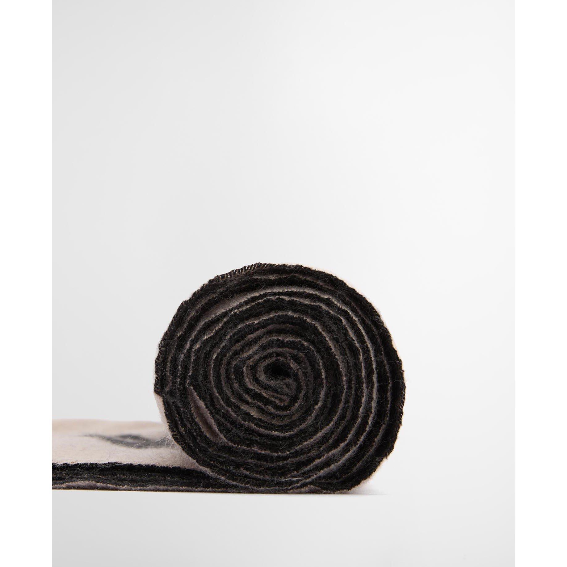 Oat / Black - Barbour International - Milla Logo Wrap Scarf - 4