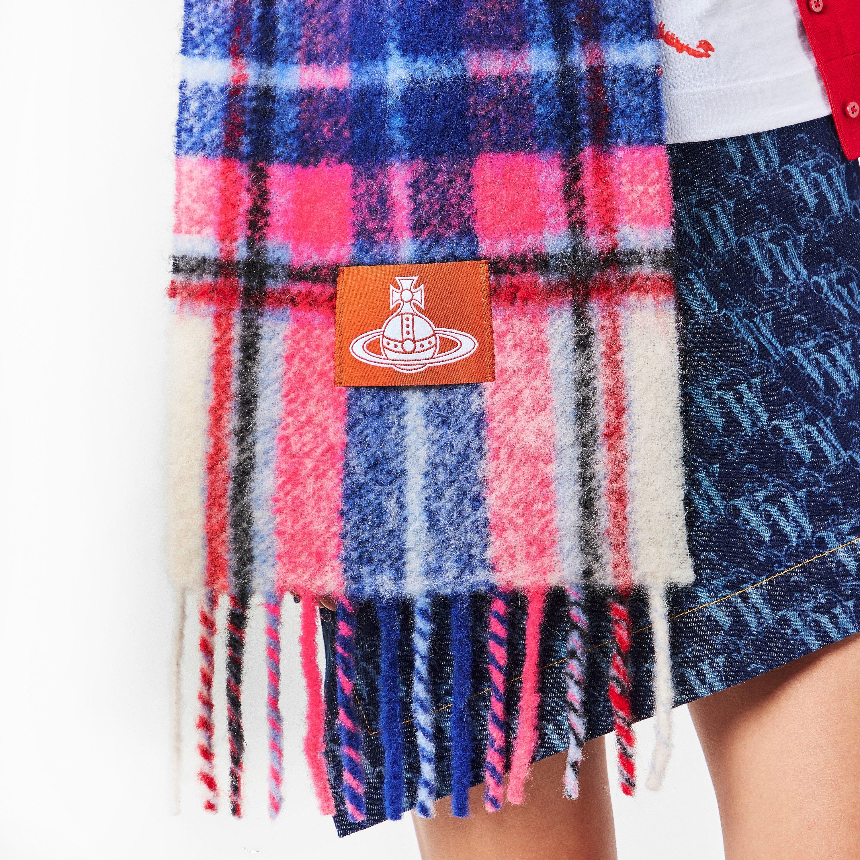 PINK - Vivienne Westwood - Chunky Check Print Scarf - 2