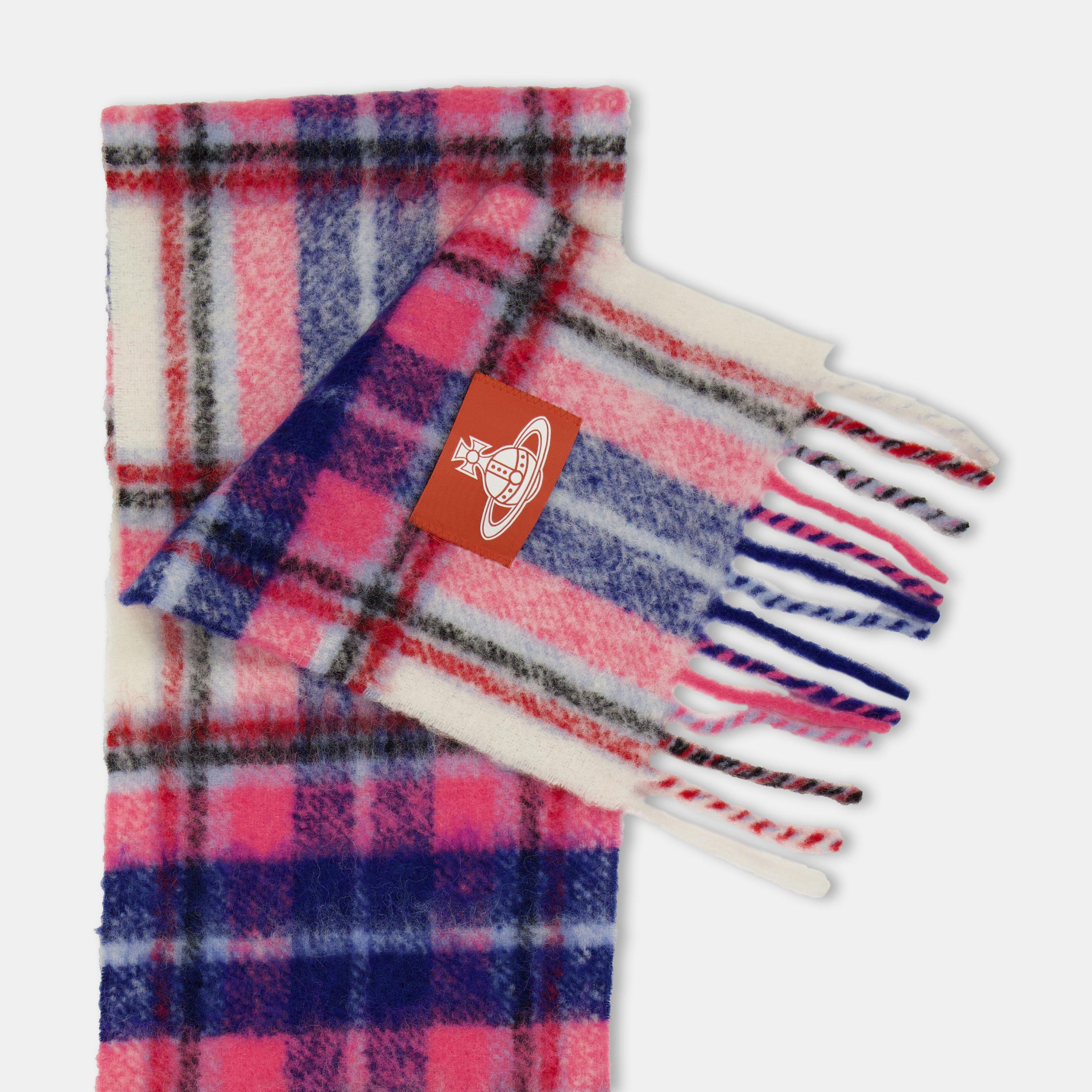PINK - Vivienne Westwood - Chunky Check Print Scarf - 3