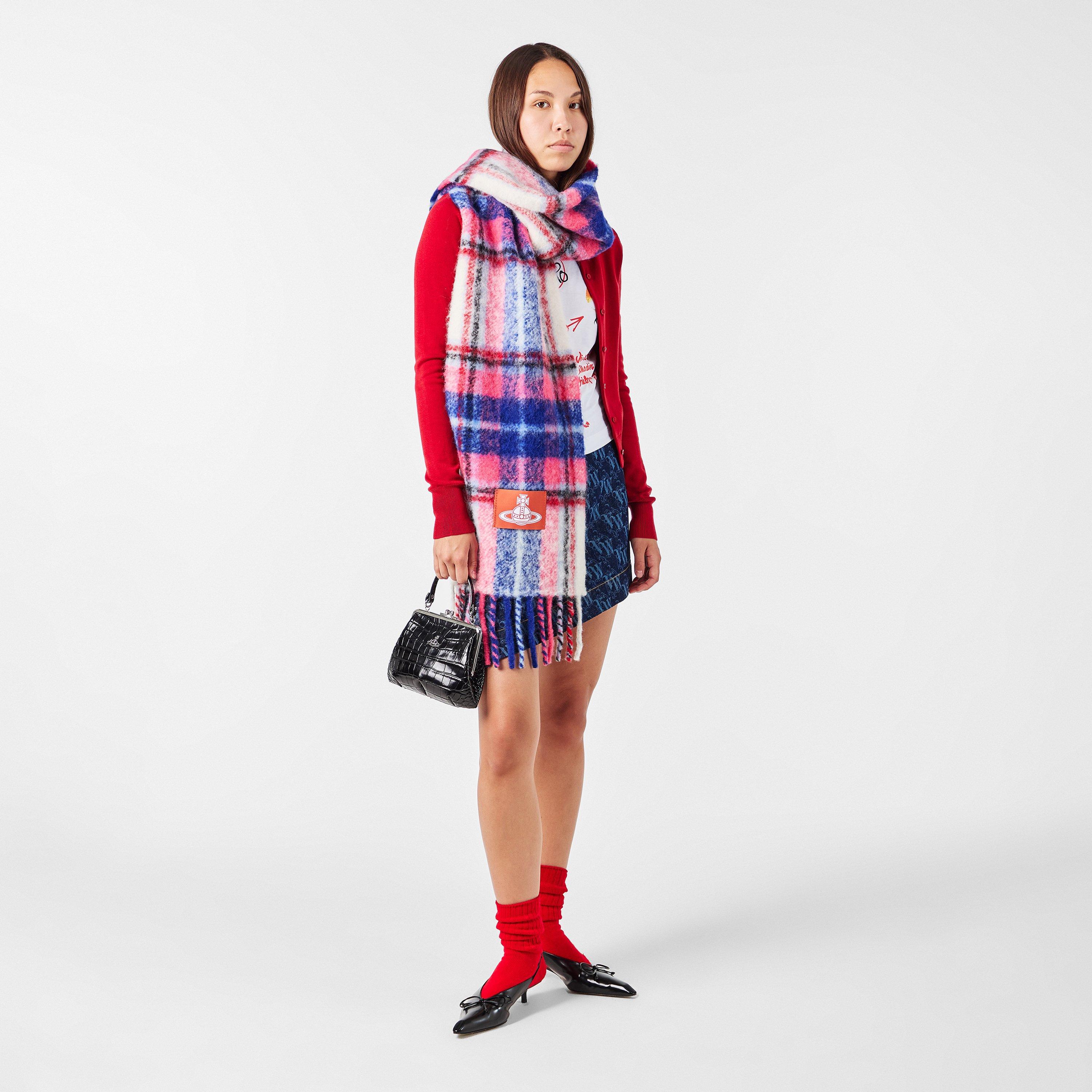 PINK - Vivienne Westwood - Chunky Check Print Scarf - 4