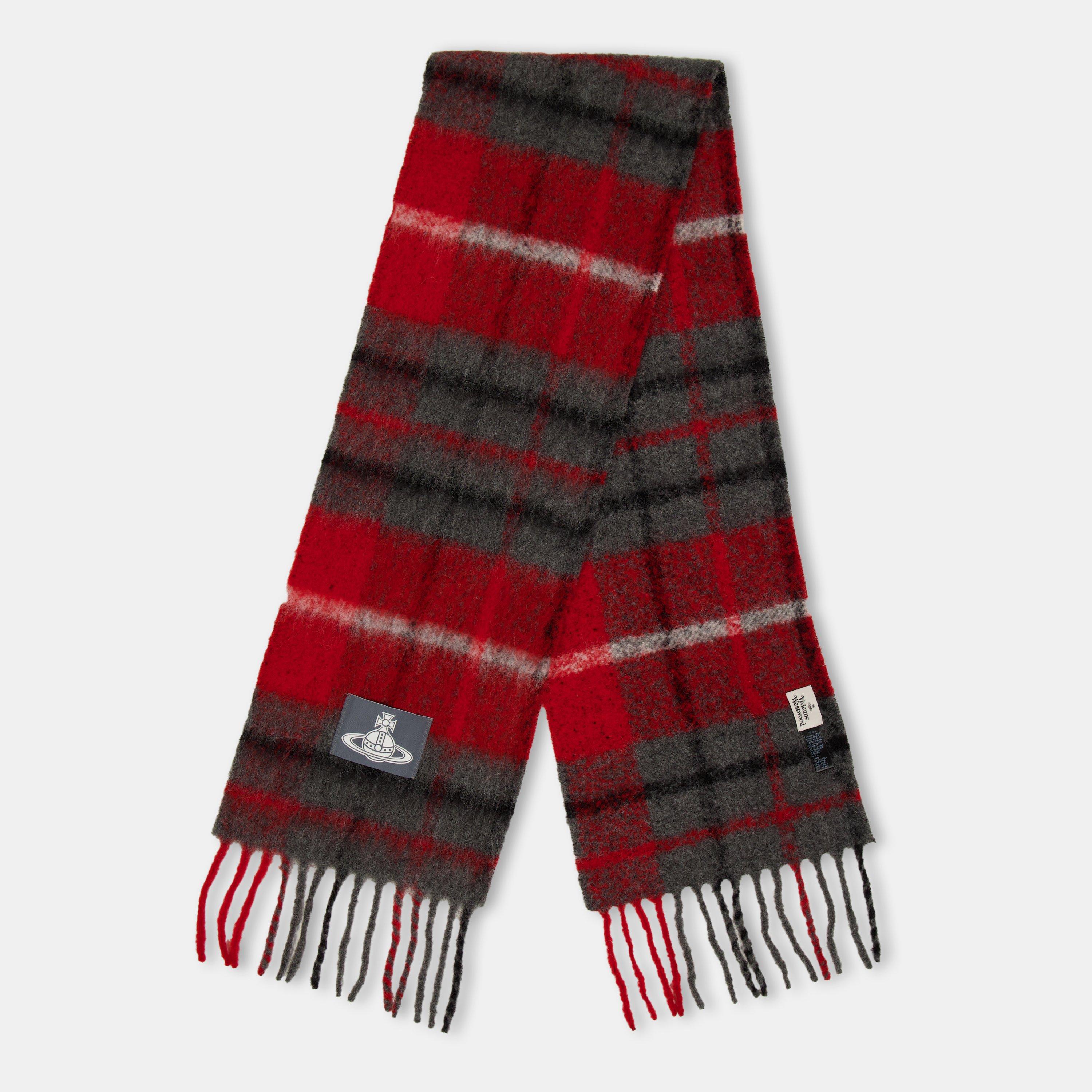 Vivienne Westwood Chunky Check Print Scarf - Red