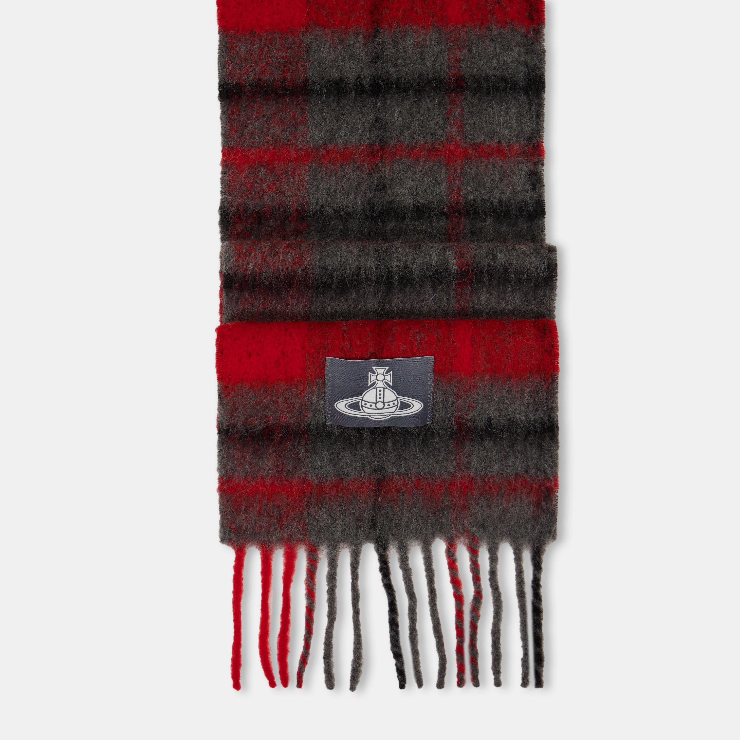 Red - Vivienne Westwood - Chunky Check Print Scarf - 2