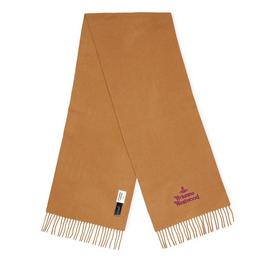 Vivienne Westwood Logo Embroidered Wool Scarf