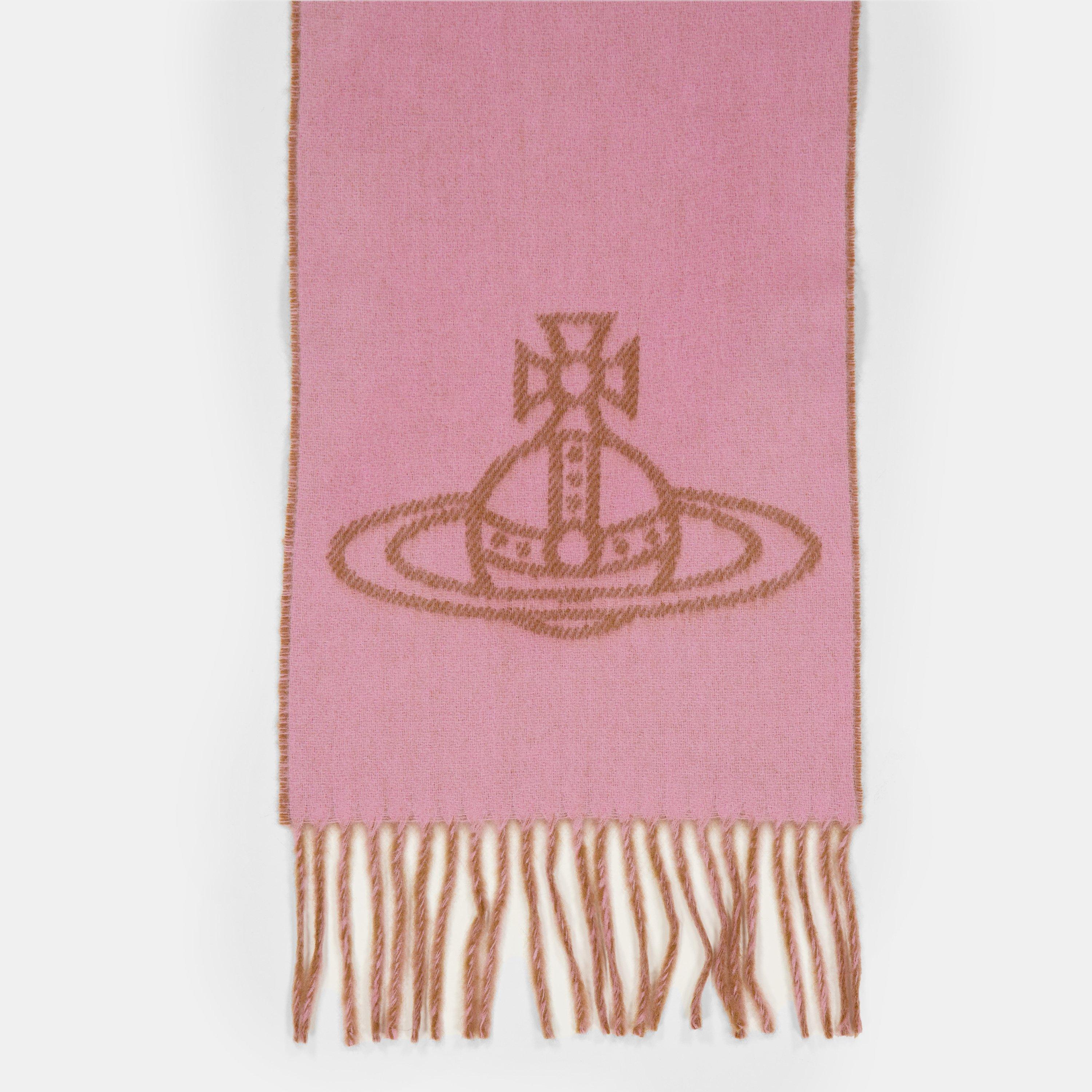Pink - Vivienne Westwood - Logo-Embroidered Wool Scarf - 3