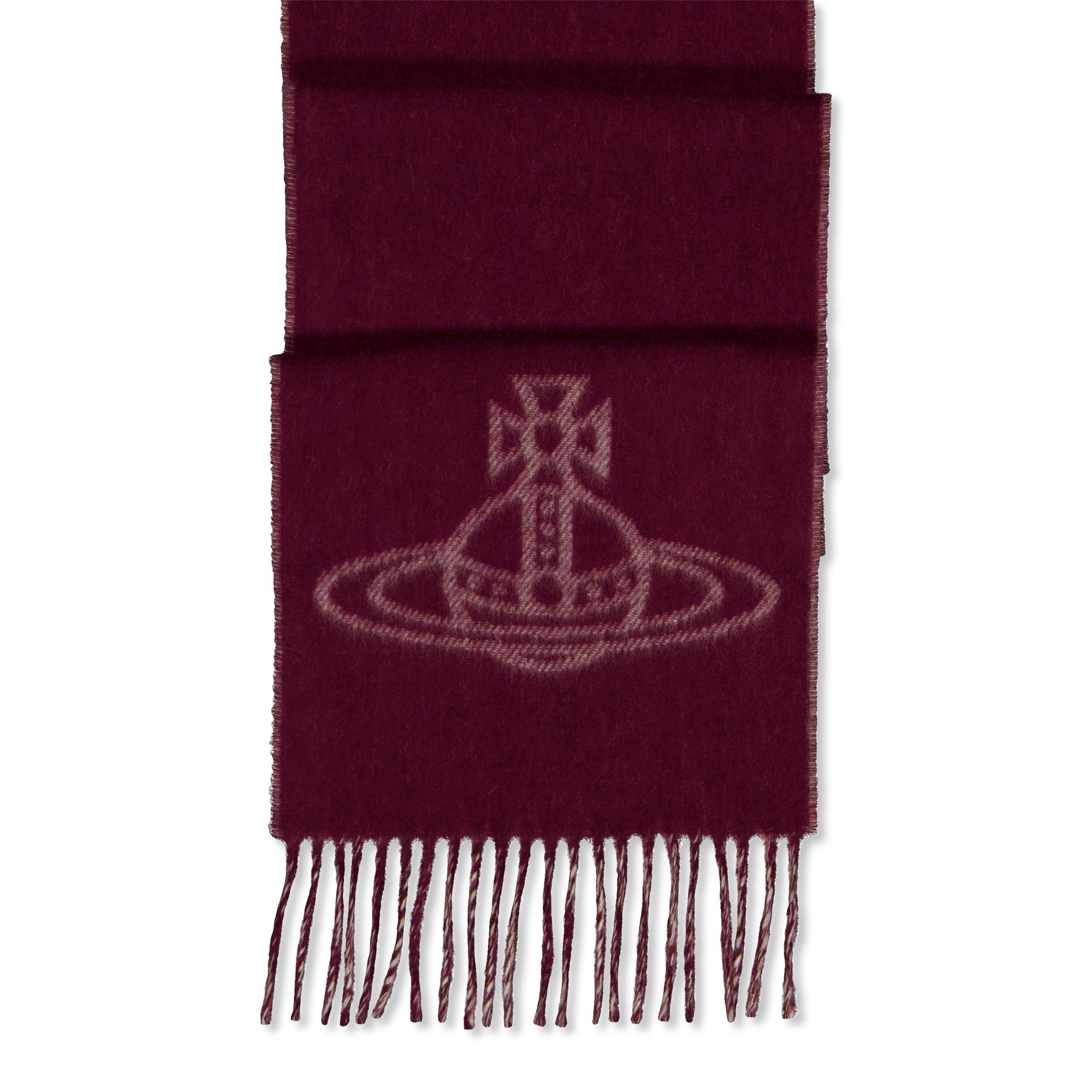 BORDEAUX - Vivienne Westwood - Logo-Embroidered Wool Scarf - 2