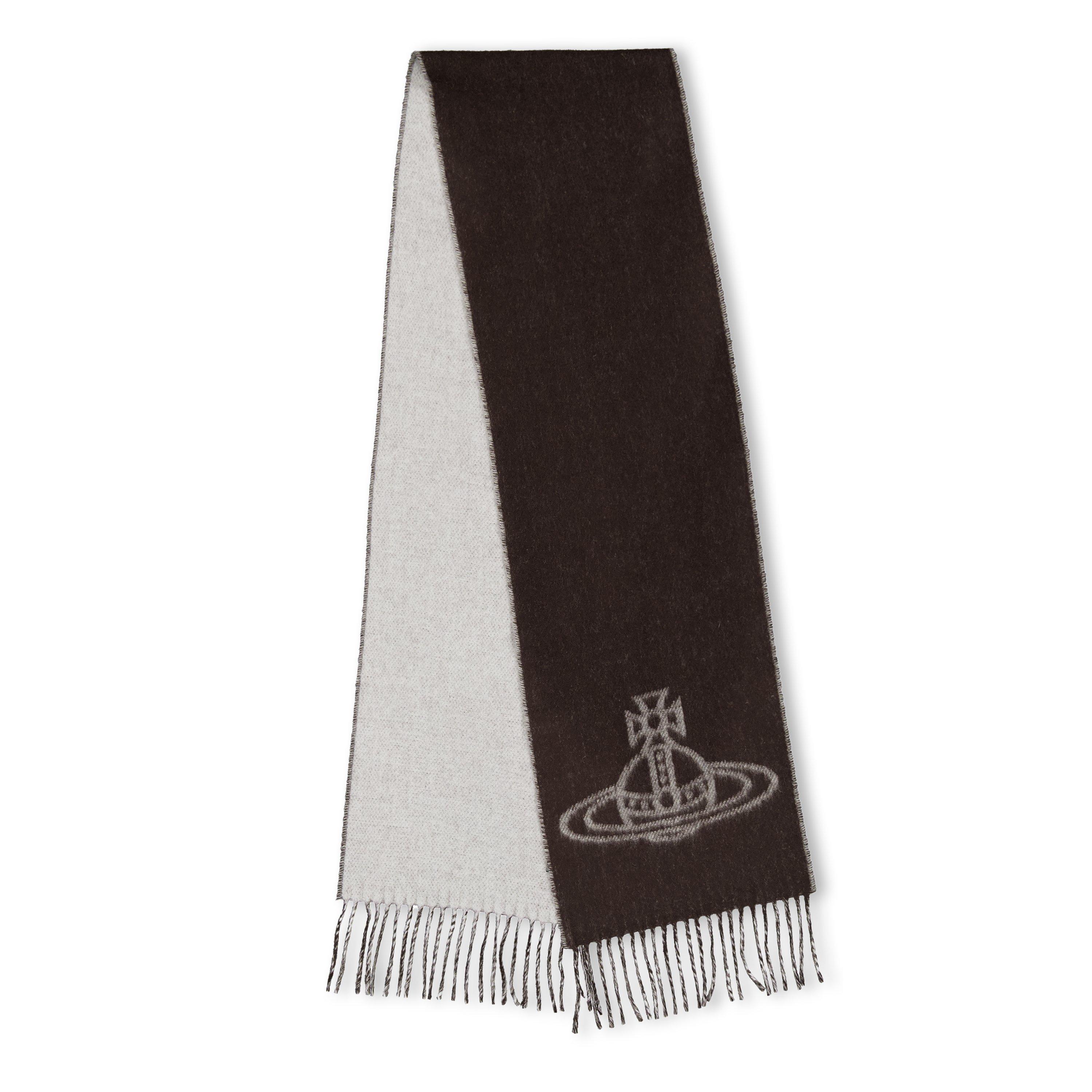 Logo-Embroidered Wool Scarf