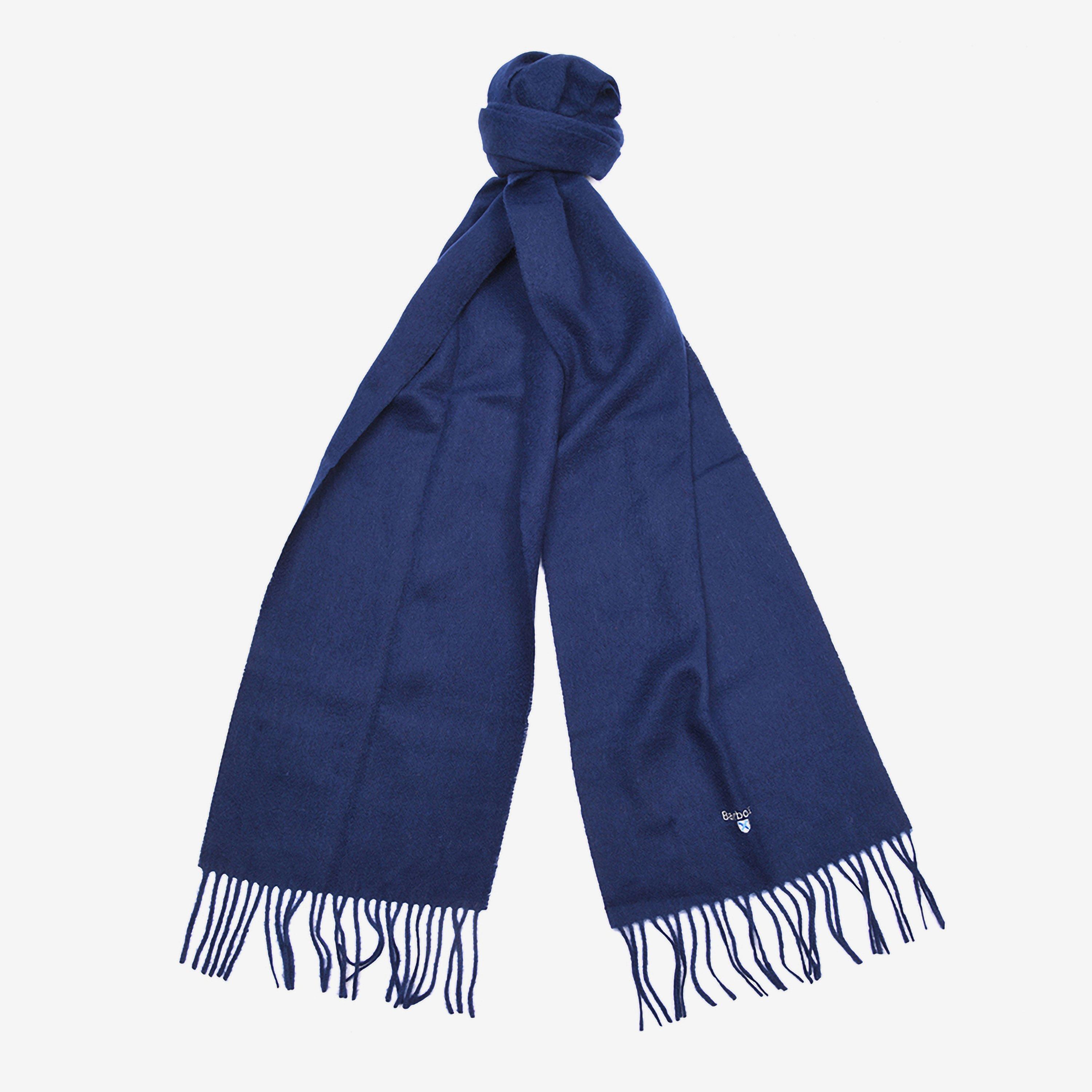 Barbour  Plain Lambswool Scarf - Navy Ny11