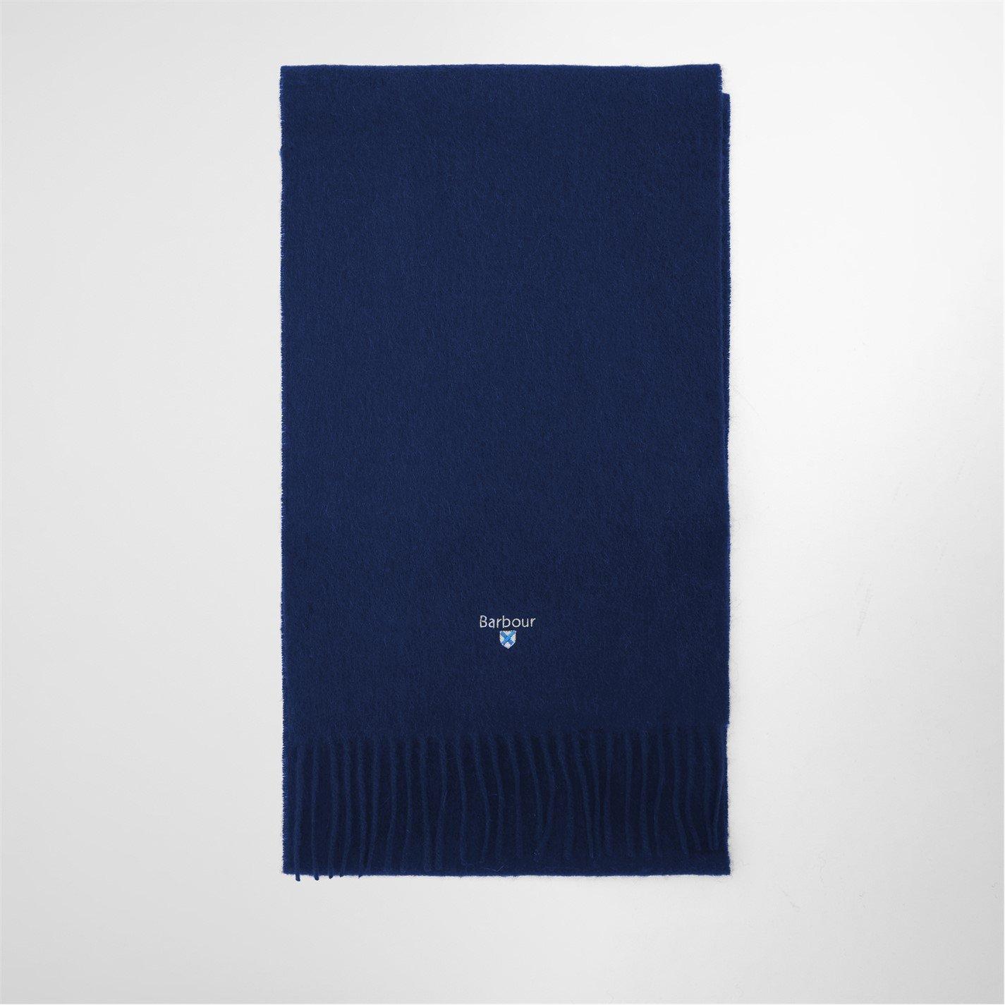 Navy NY11 - Barbour - Plain Lambswool Scarf - 3