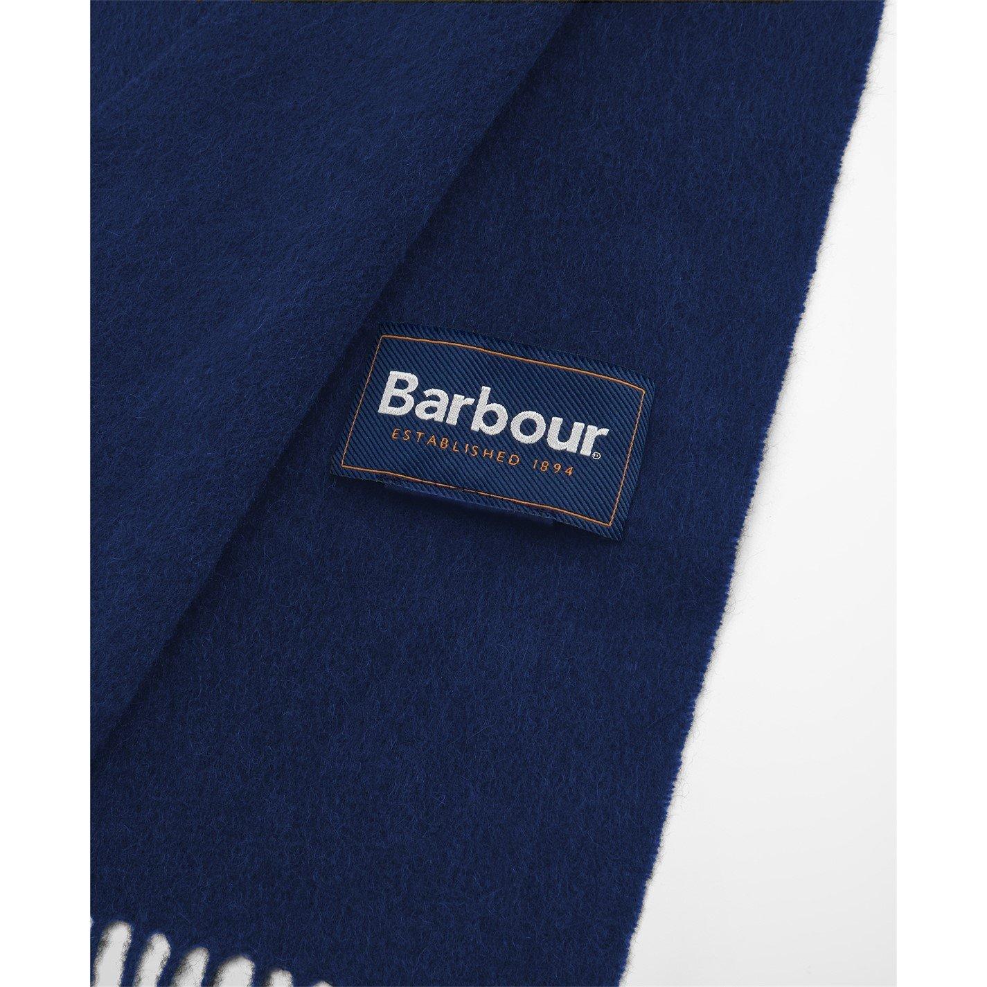 Navy NY11 - Barbour - Plain Lambswool Scarf - 4