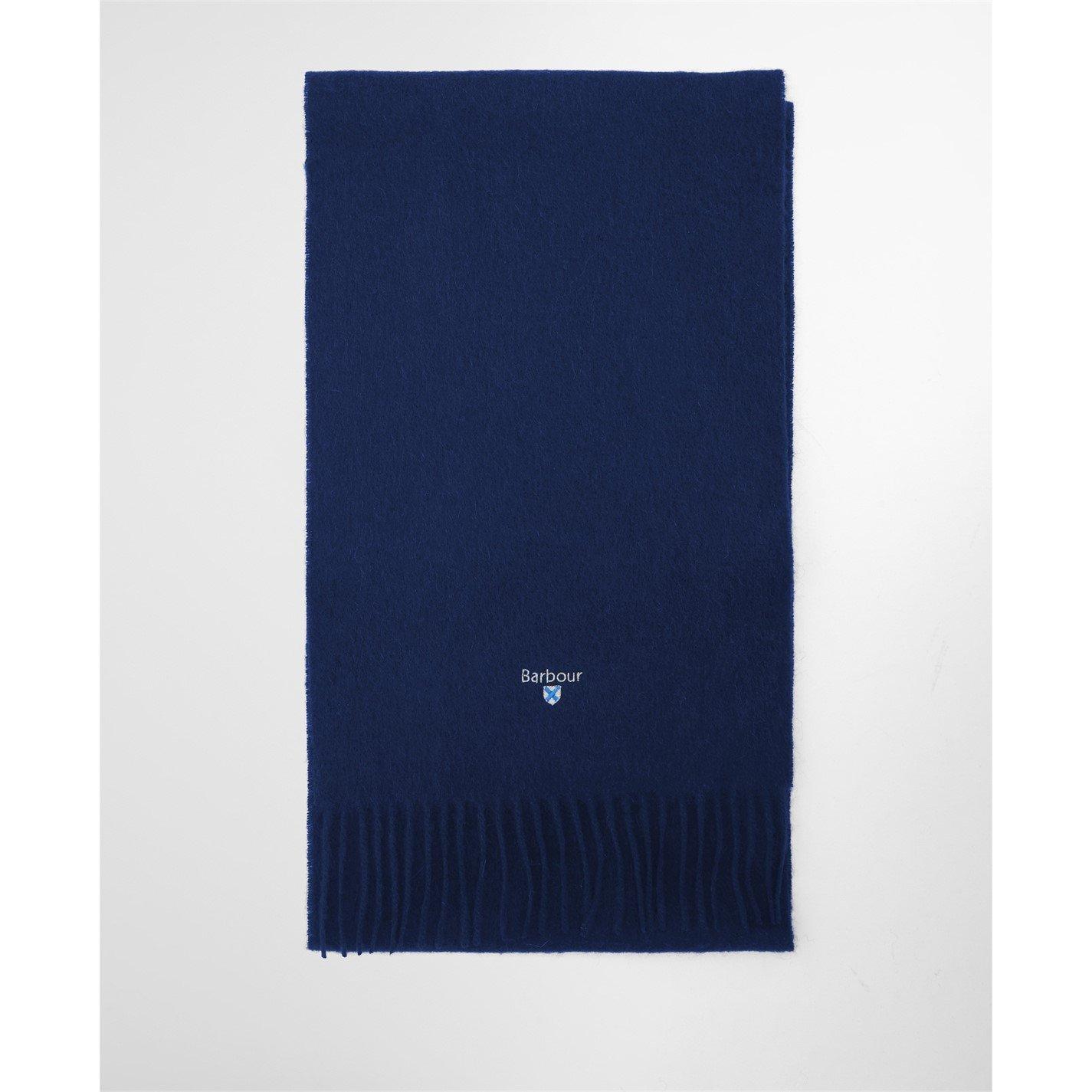 Navy NY11 - Barbour - Plain Lambswool Scarf - 7