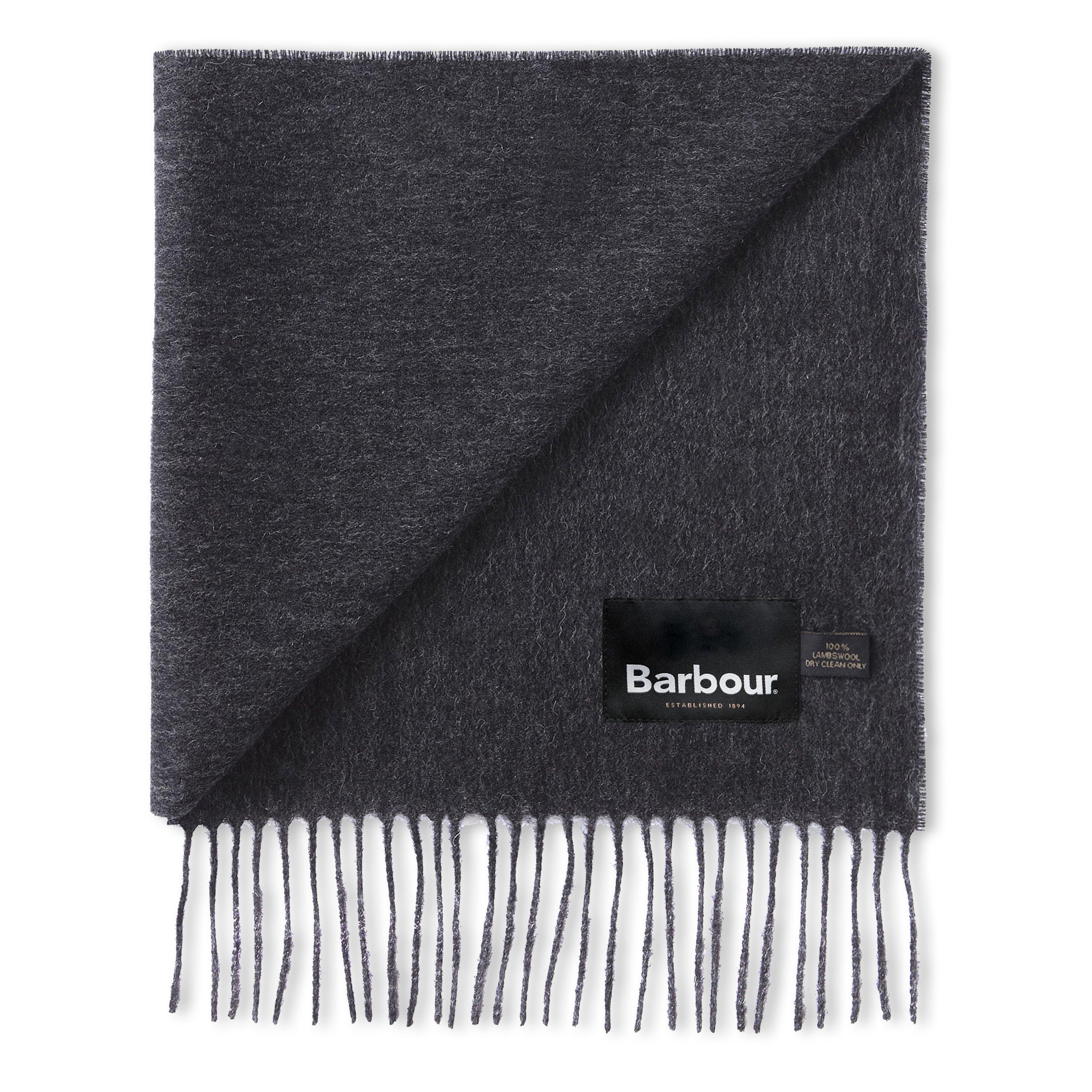 Charcoal CH71 - Barbour - Plain Lambswool Scarf - 2