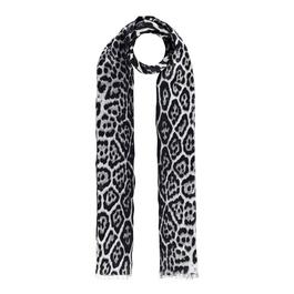 Saint Laurent Leopard Patterned Jacquard Scarf