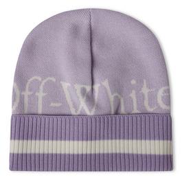 Off White Knitted Logo Beanie