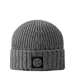 Stone Island Rib-Knit Compass Beanie Boys