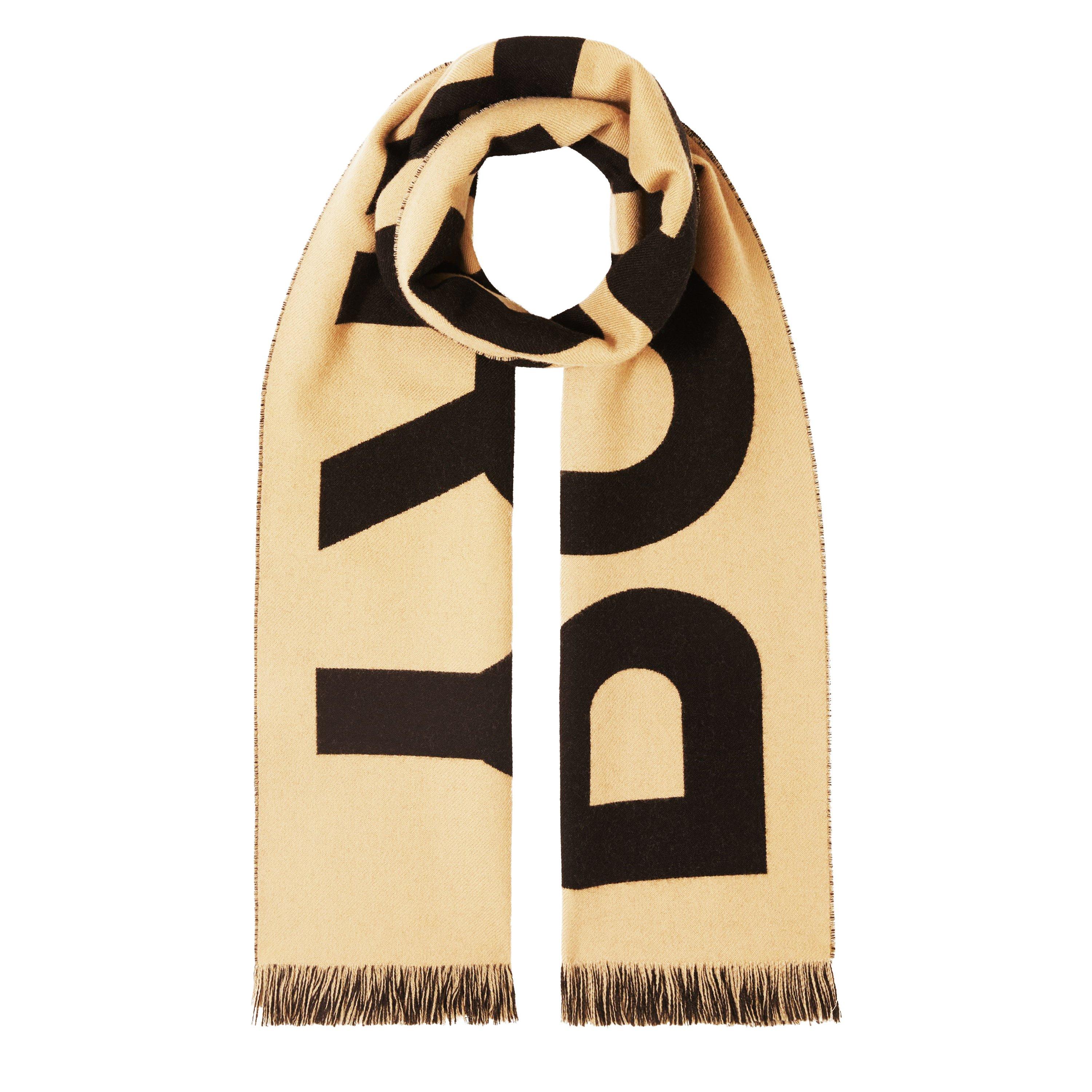 Burberry Logo Wool Scarf - Arc Beige A7026