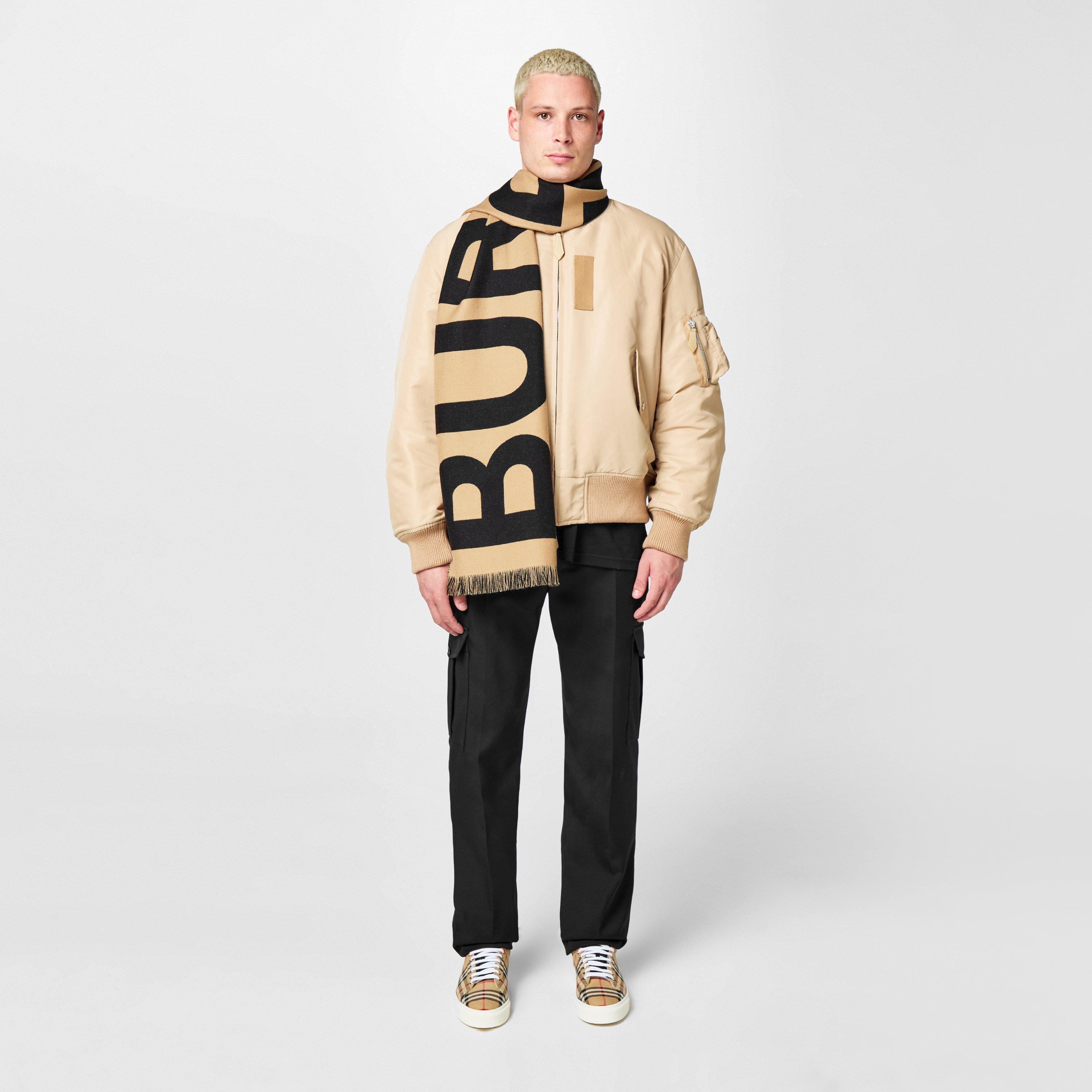 Arc Beige A7026 - Burberry - Logo Wool Scarf - 4