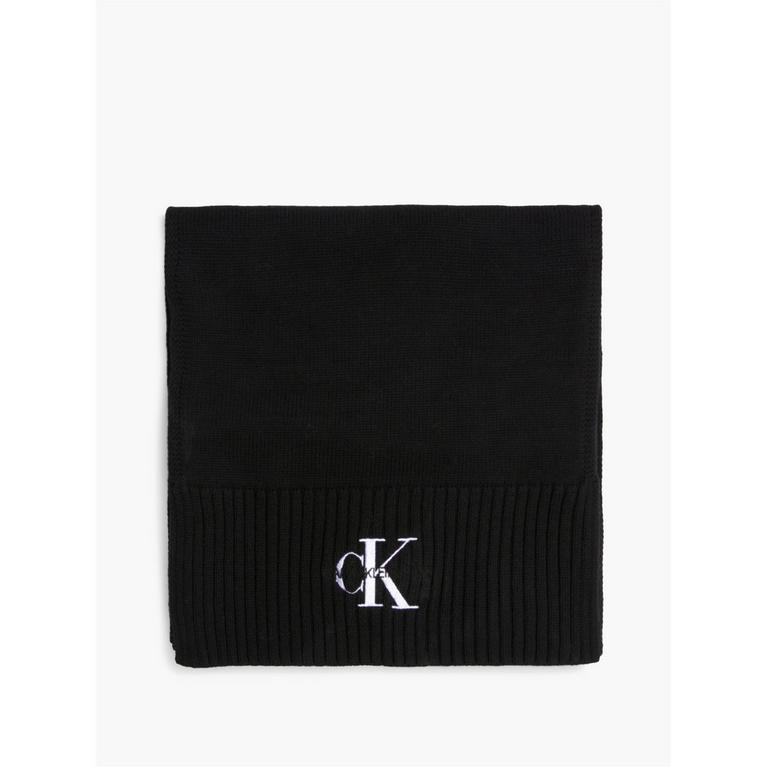 Noir - Calvin Klein Jeans - Monologo Knitted Scarf - 1