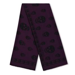 Alexander McQueen Biker Skull Print Scarf