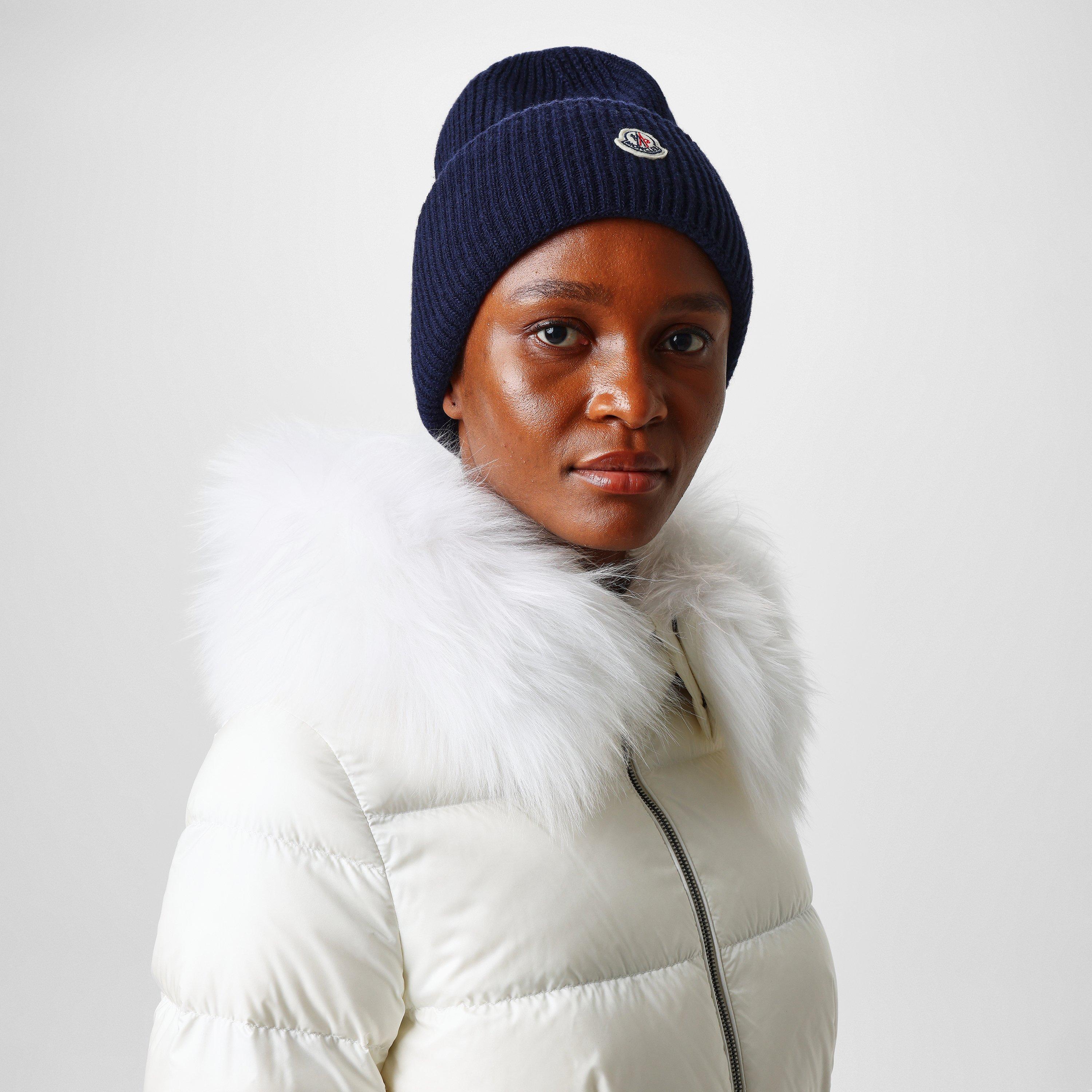 Navy 750 - Moncler - Women's Cashmere Beanie - 2
