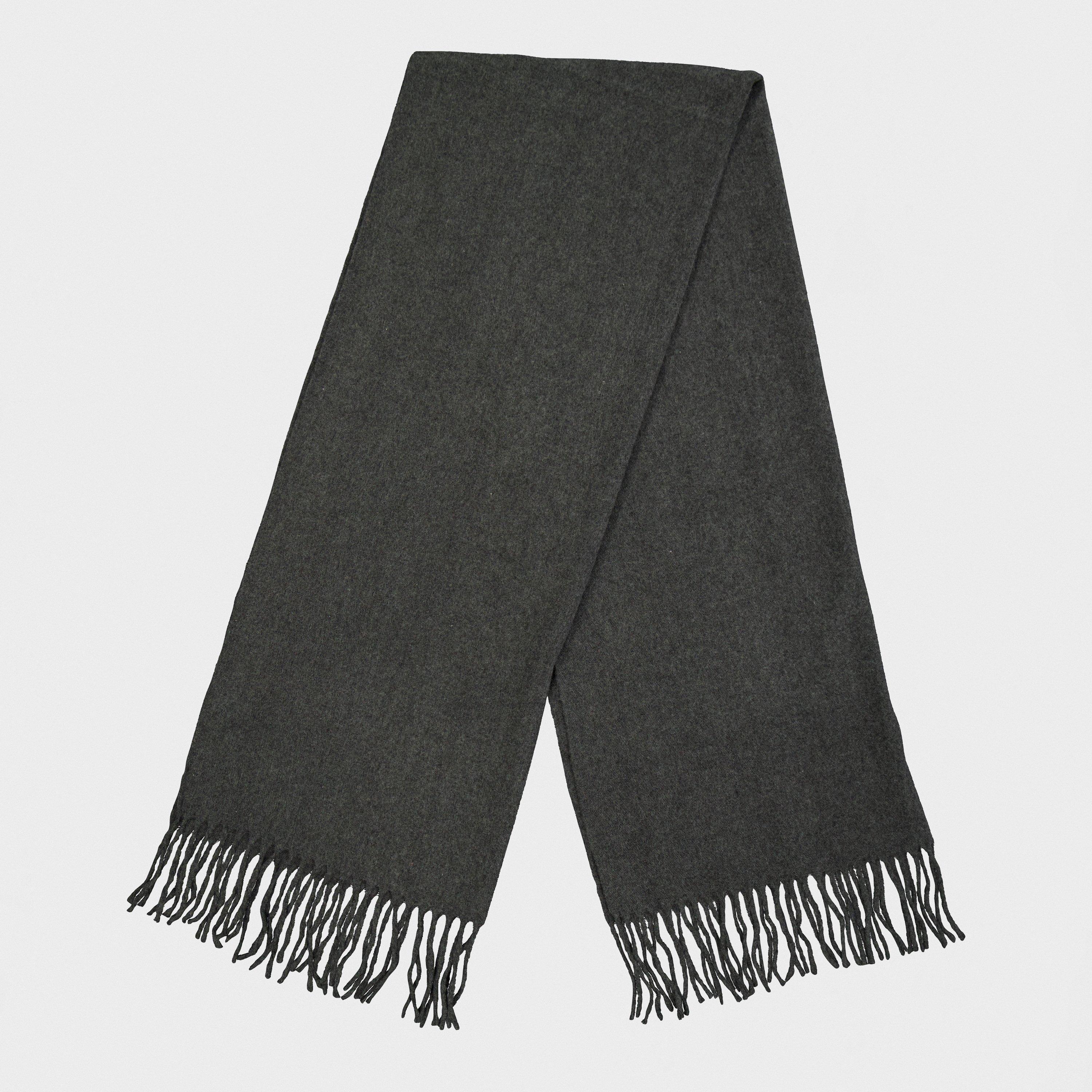Pieces Women's Knitted Scarf - Dark Grey Mela