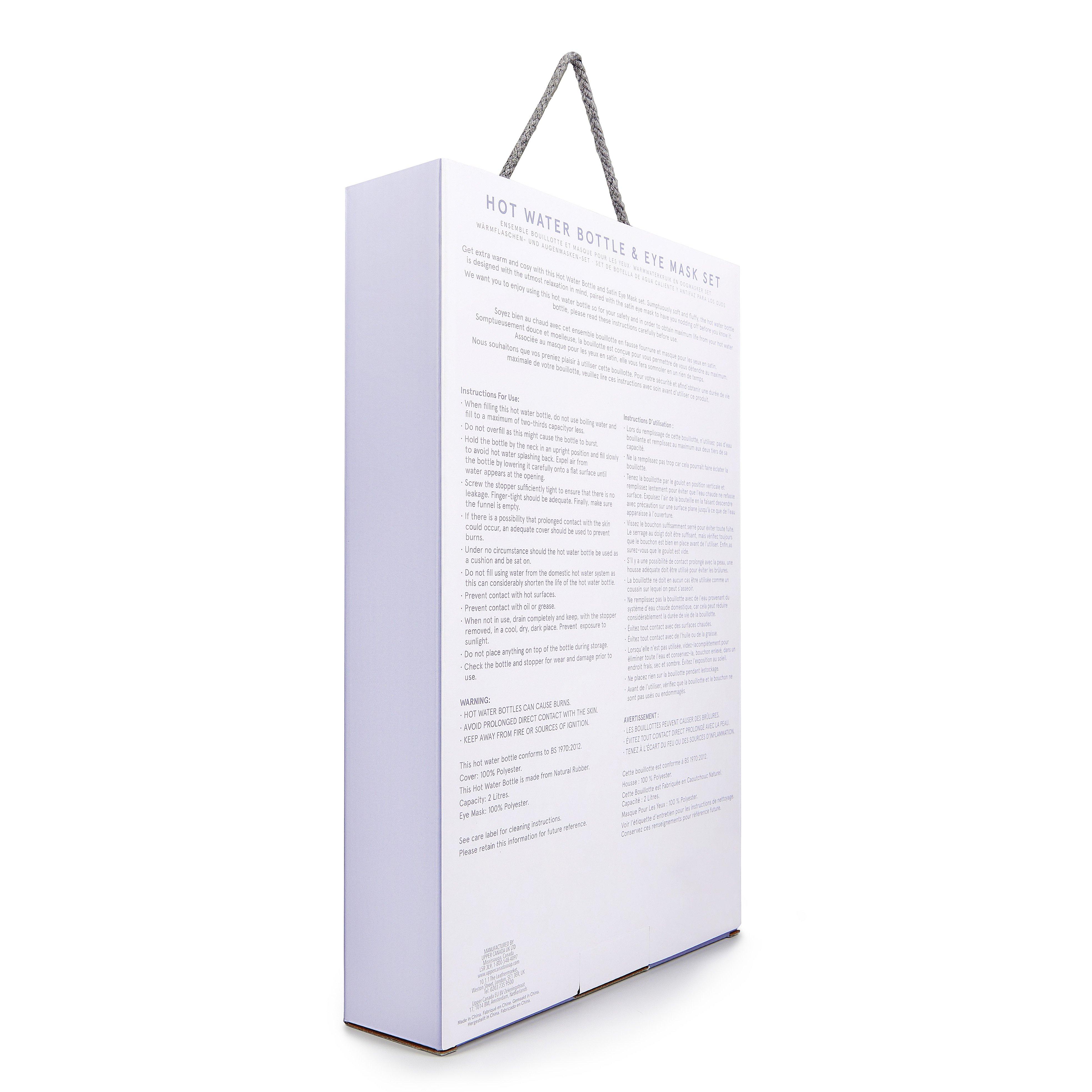 Grey - Jack Wills - Hot Water Bottle & Eye Mask Set - 2