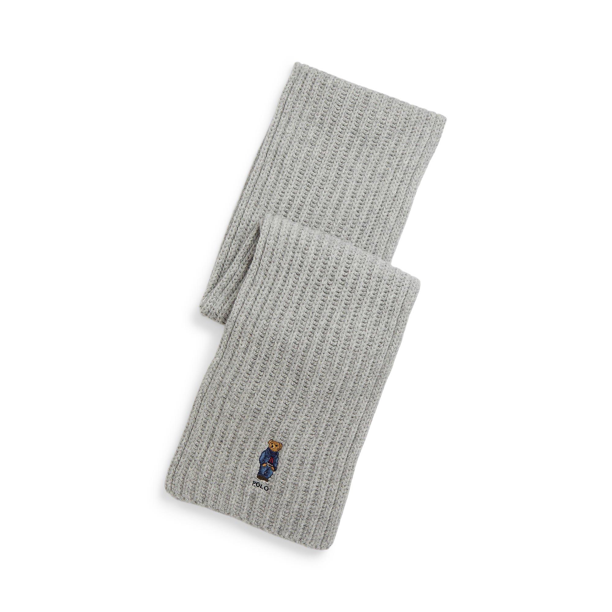 Grey - Polo Ralph Lauren - Bear Scarf - 1