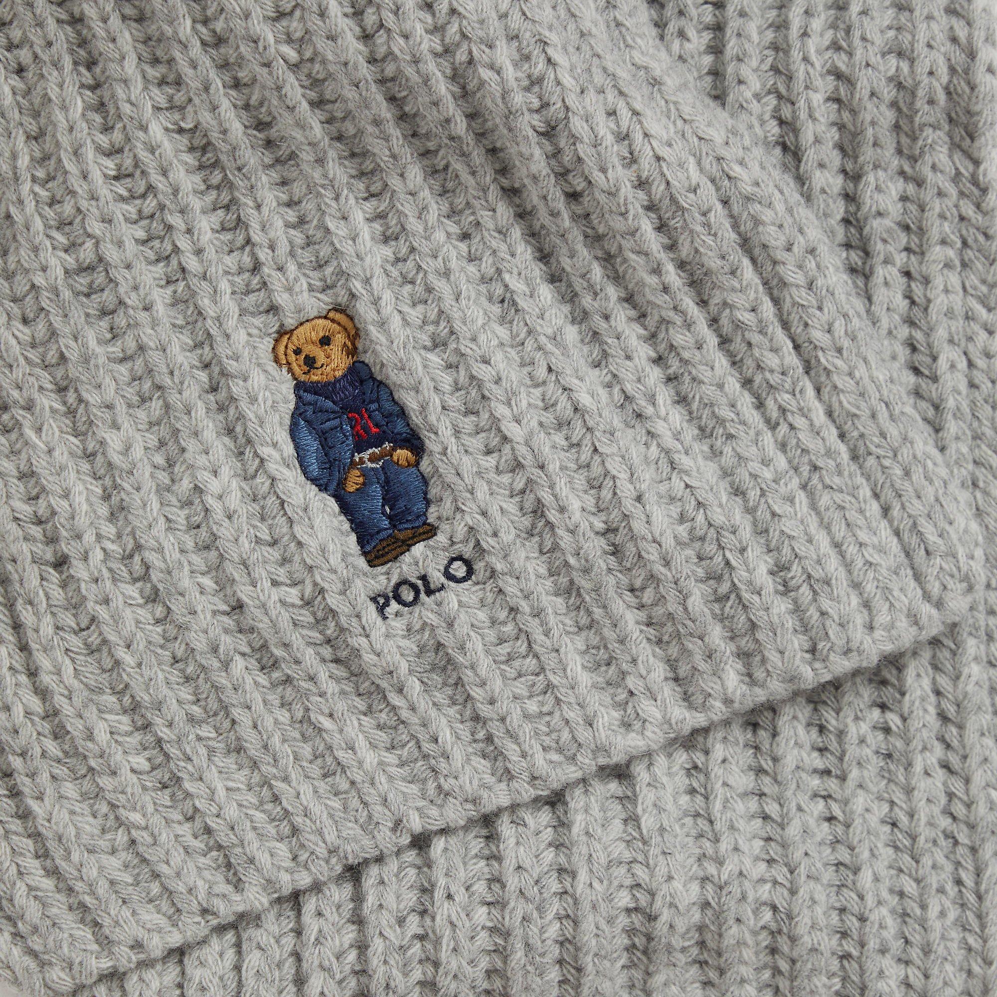 Grey - Polo Ralph Lauren - Bear Scarf - 2