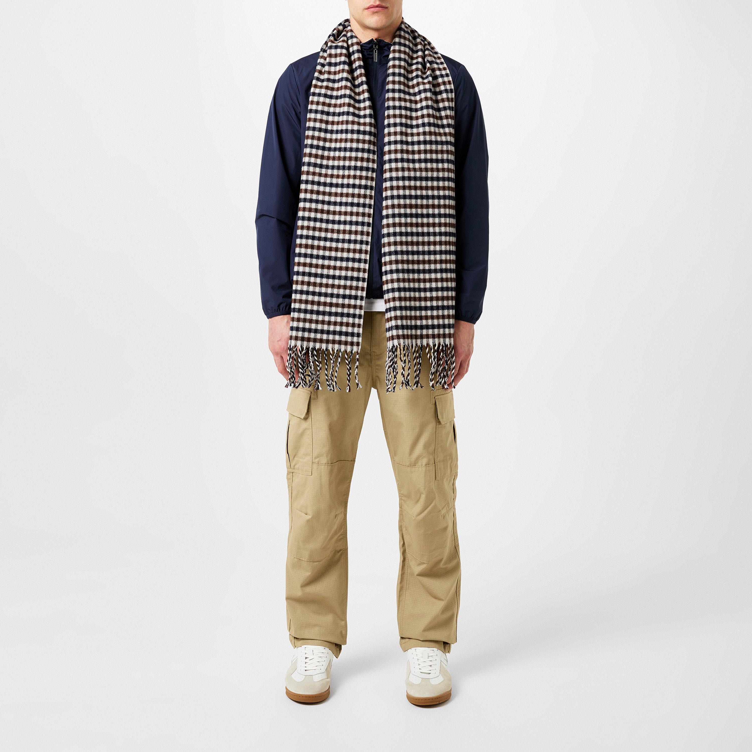 Beige - Aquascutum - Check Knit Scarf - 2