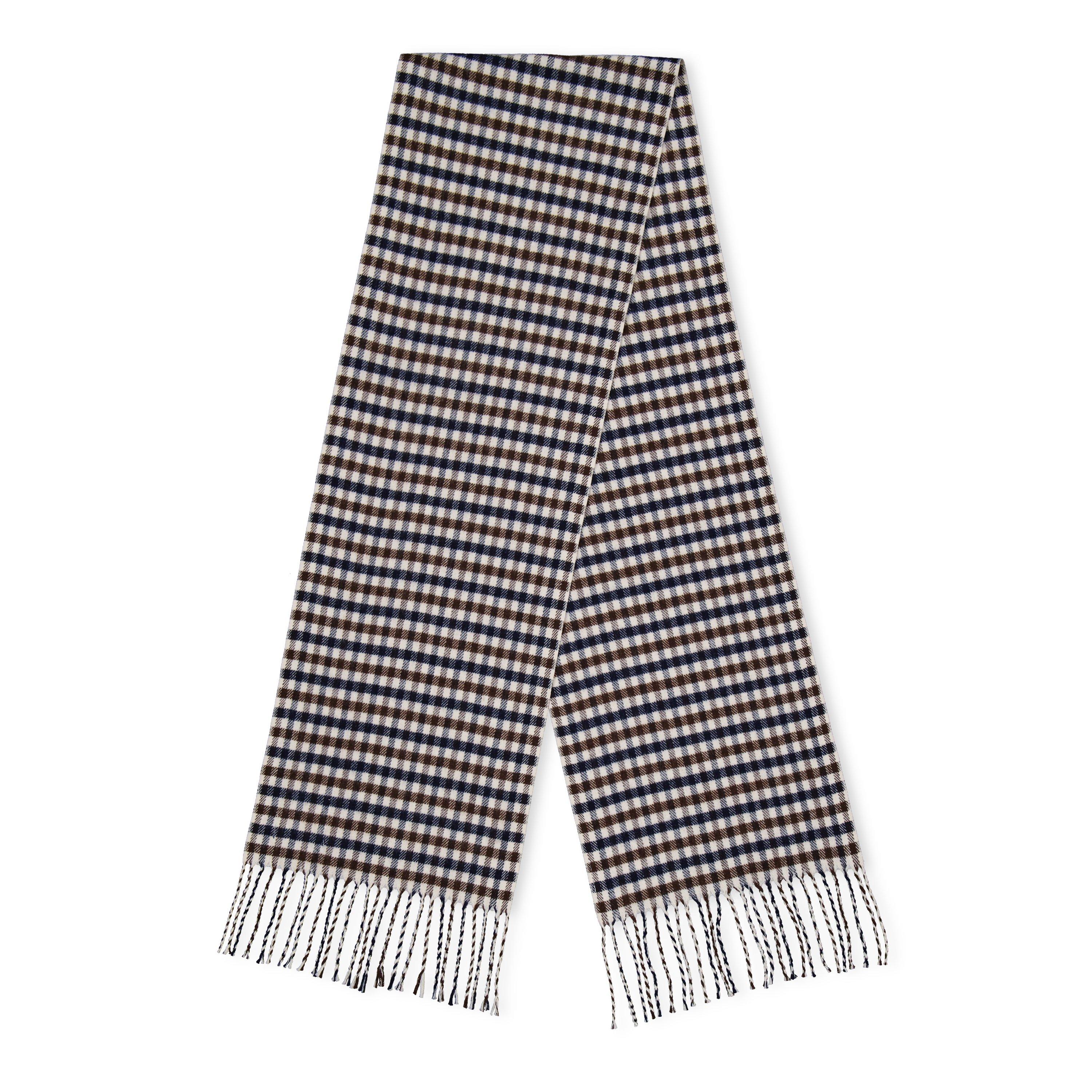 Beige - Aquascutum - Check Knit Scarf - 5