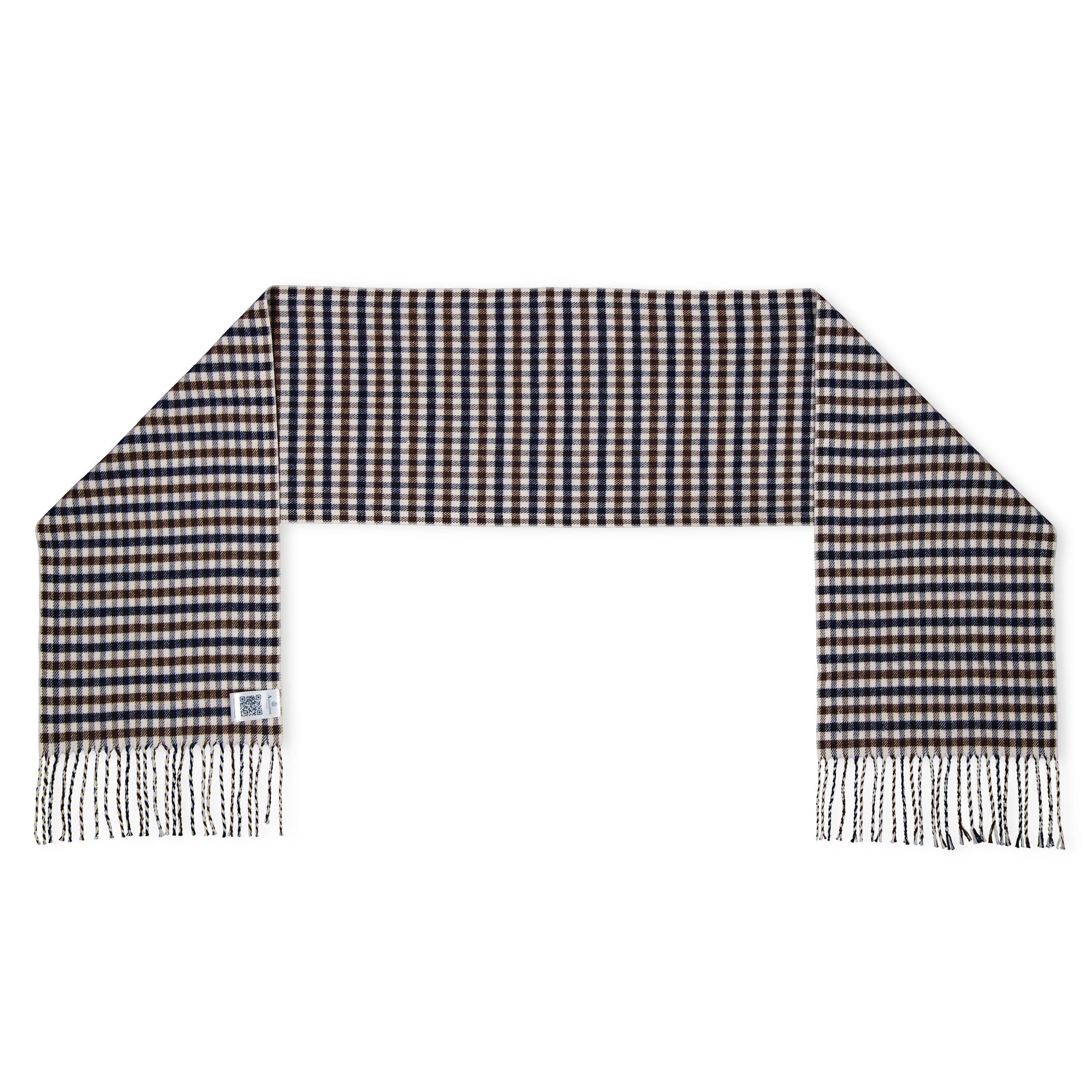 Beige - Aquascutum - Check Knit Scarf - 6