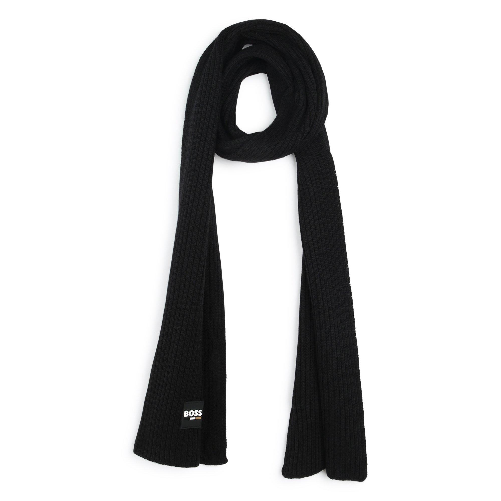 Black 09B - Boss - Kids Logo Scarf, Logo Design - 2