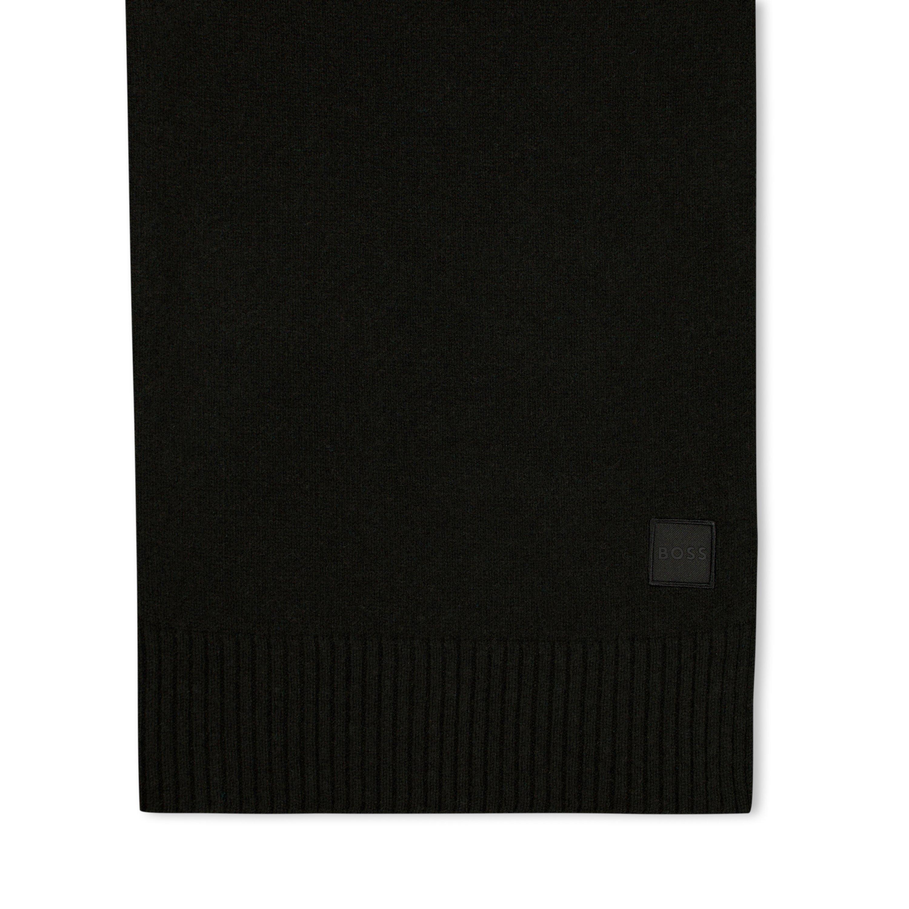 Black 001 - Boss - Men's Akaio Knitted Design Scarf - 2