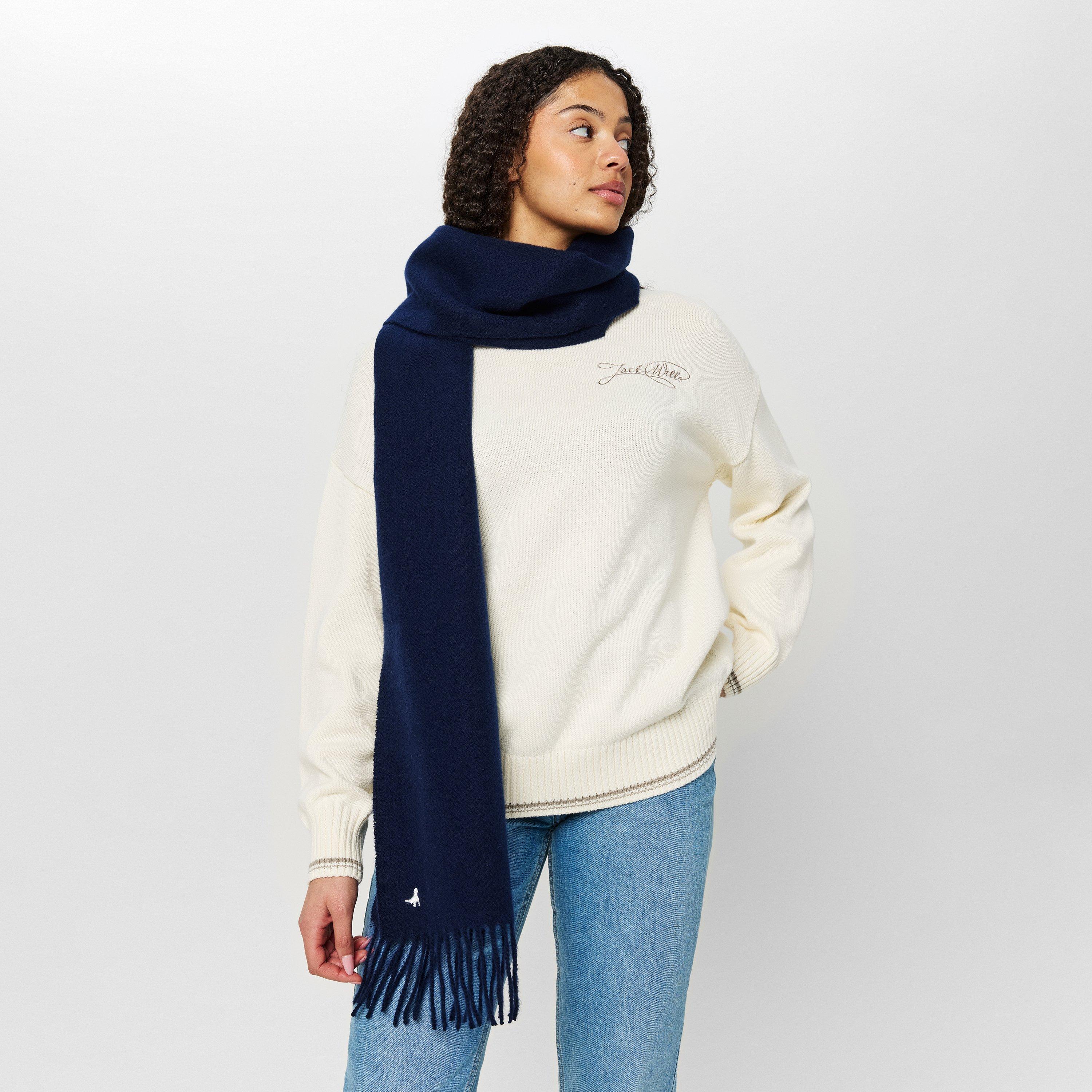 Marine - Jack Wills - Fringe Midweight Scarf - 3