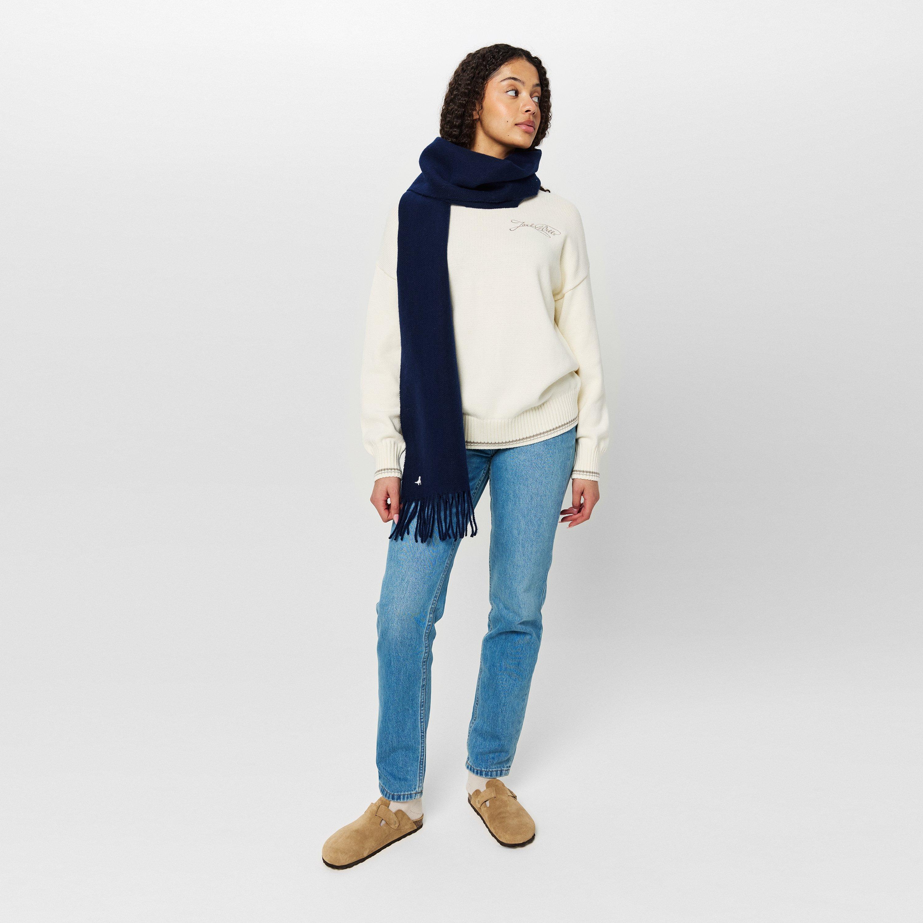 Marine - Jack Wills - Fringe Midweight Scarf - 6