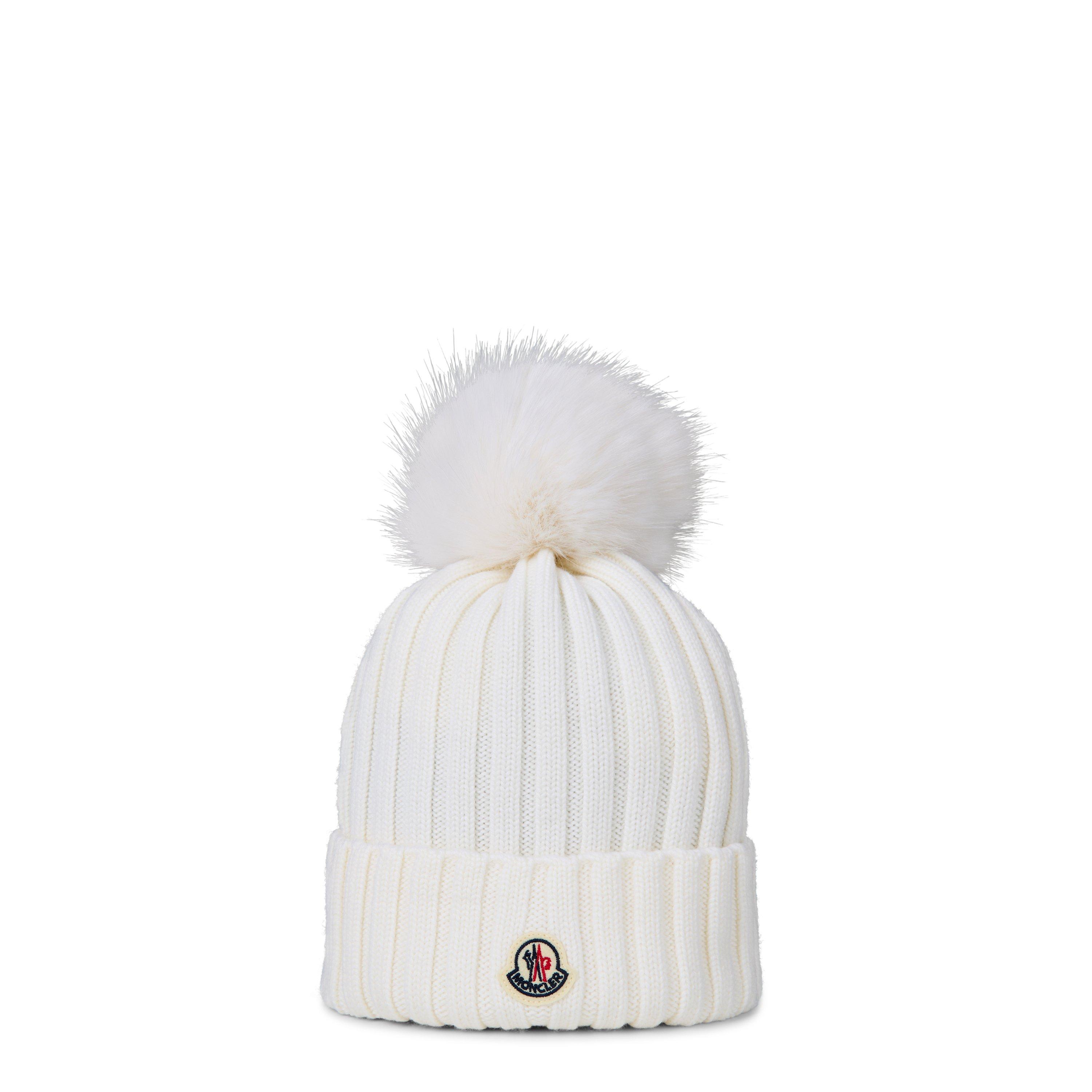 Moncler Pom Pom Bobble Hat - White 034