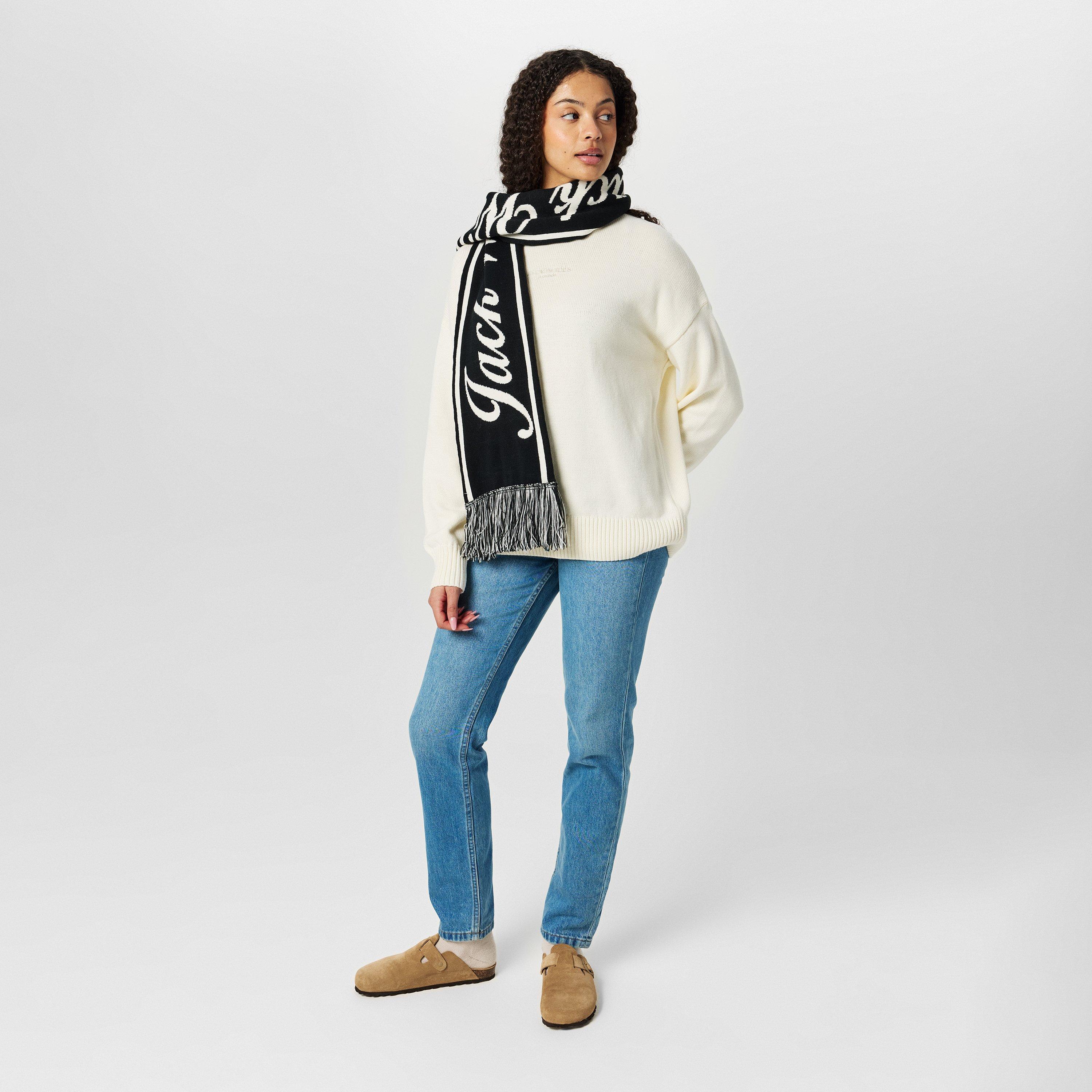 Black/White - Jack Wills - Midweight Scarf - 6