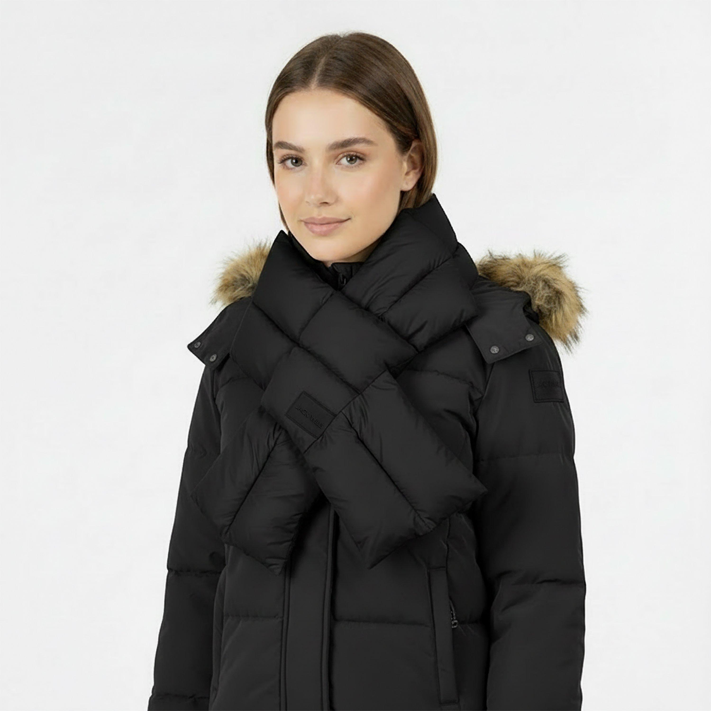 Black - Jack Wills - Puffer Midweight Scarf - 3