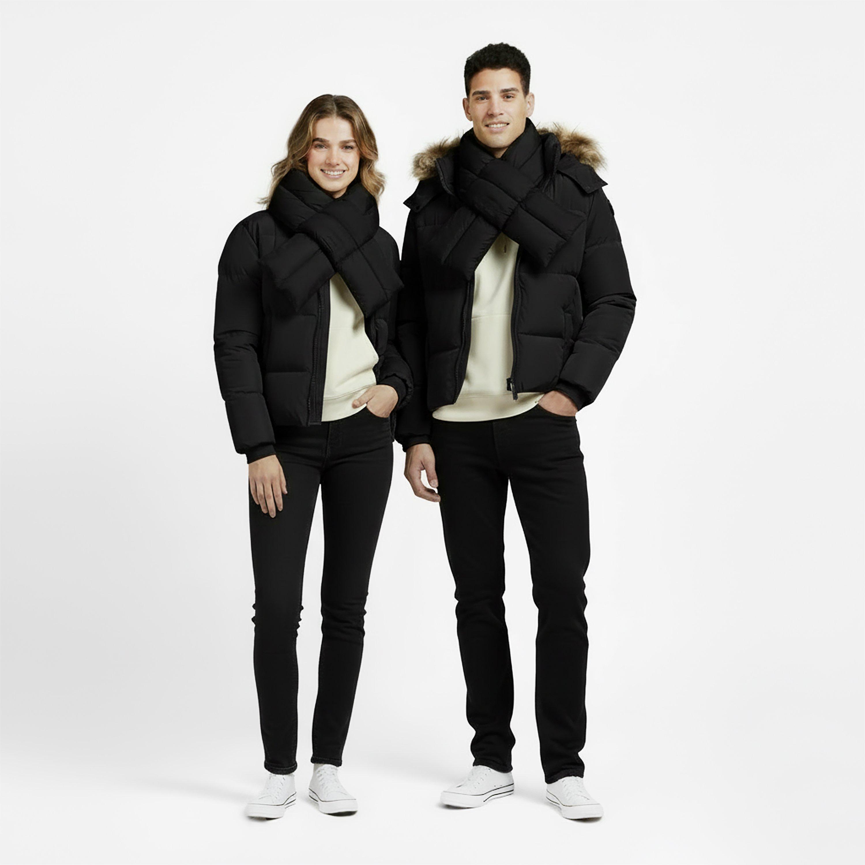 Black - Jack Wills - Puffer Midweight Scarf - 4