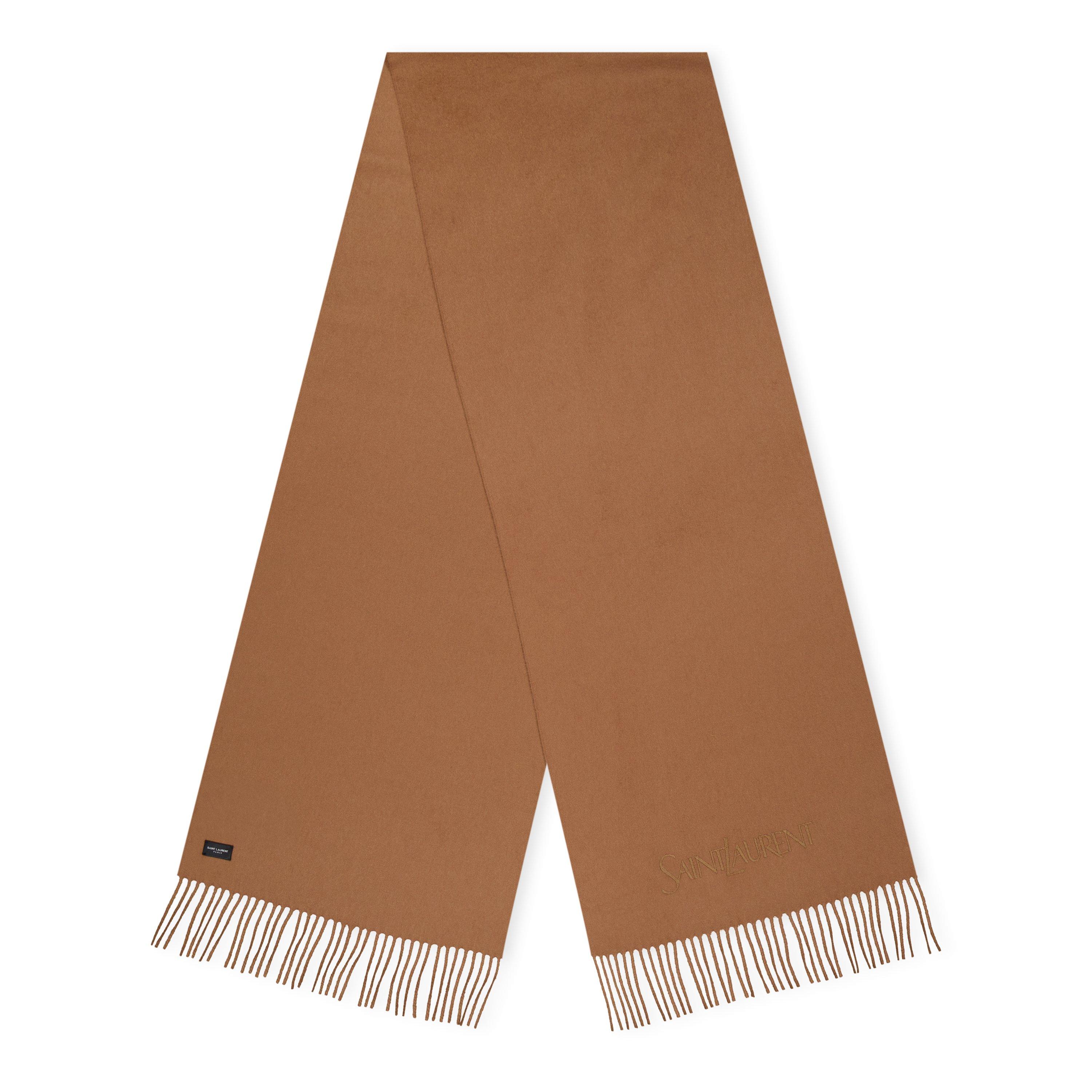 Beige - Saint Laurent - Embroidered Scarf - 1