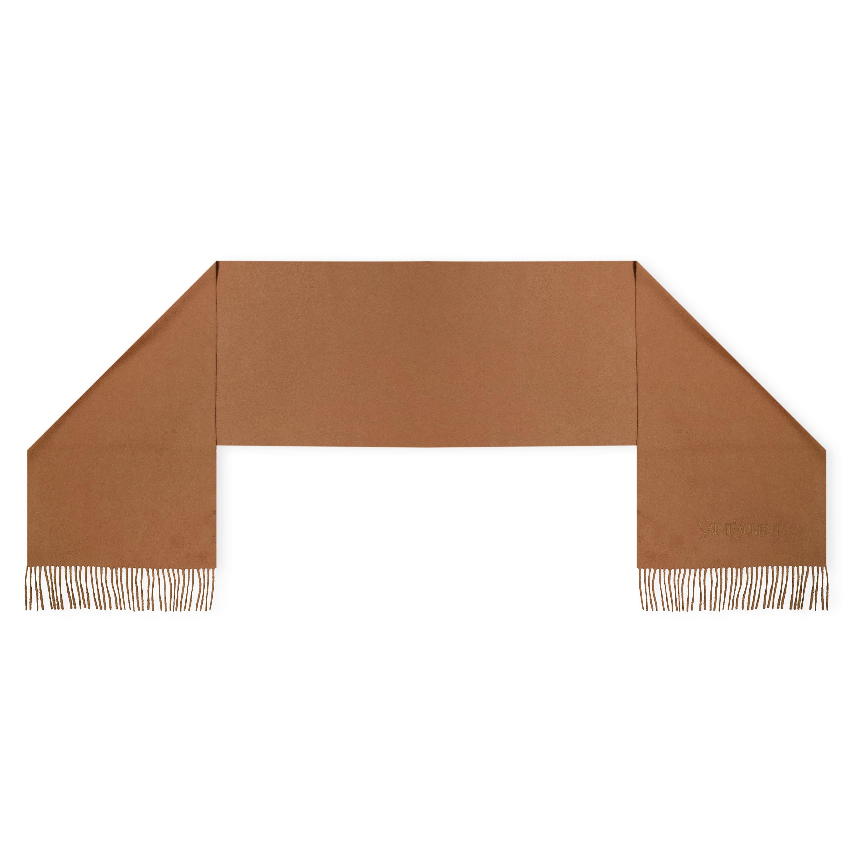 Beige - Saint Laurent - Embroidered Scarf - 4