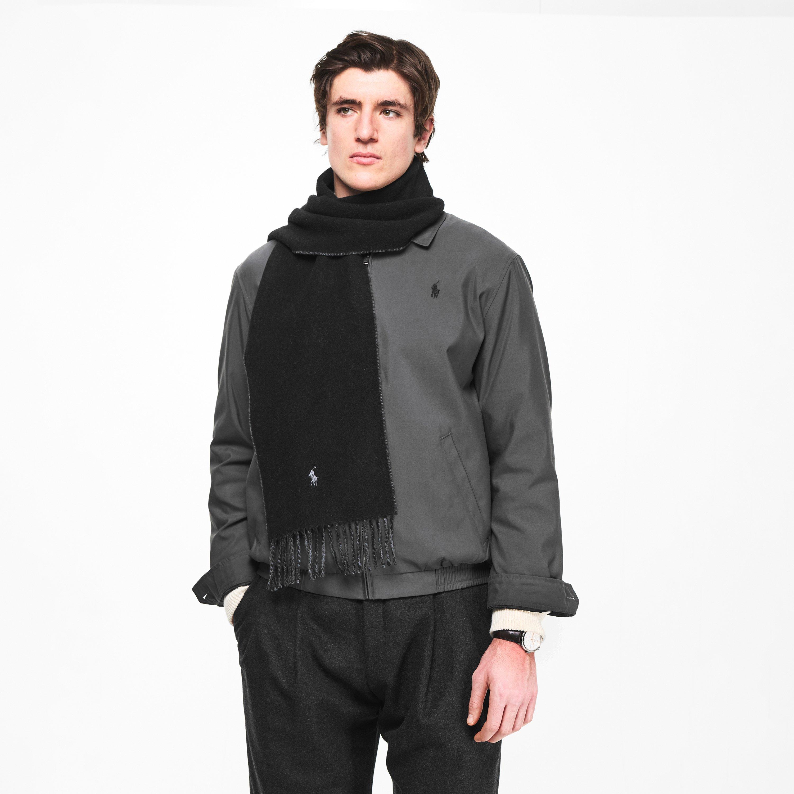 Polo Blck / Gry - Polo Ralph Lauren - Reversible Wool Blend Scarf - 3