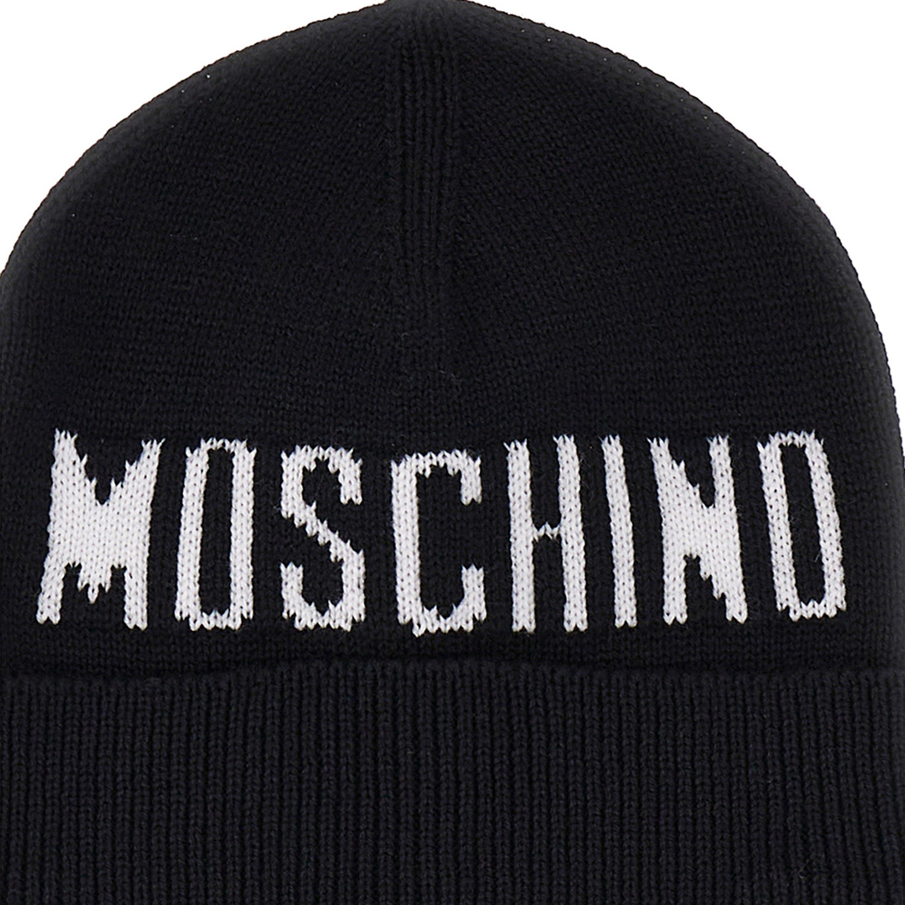Black 60100 - Moschino - Logo Beanie - 3