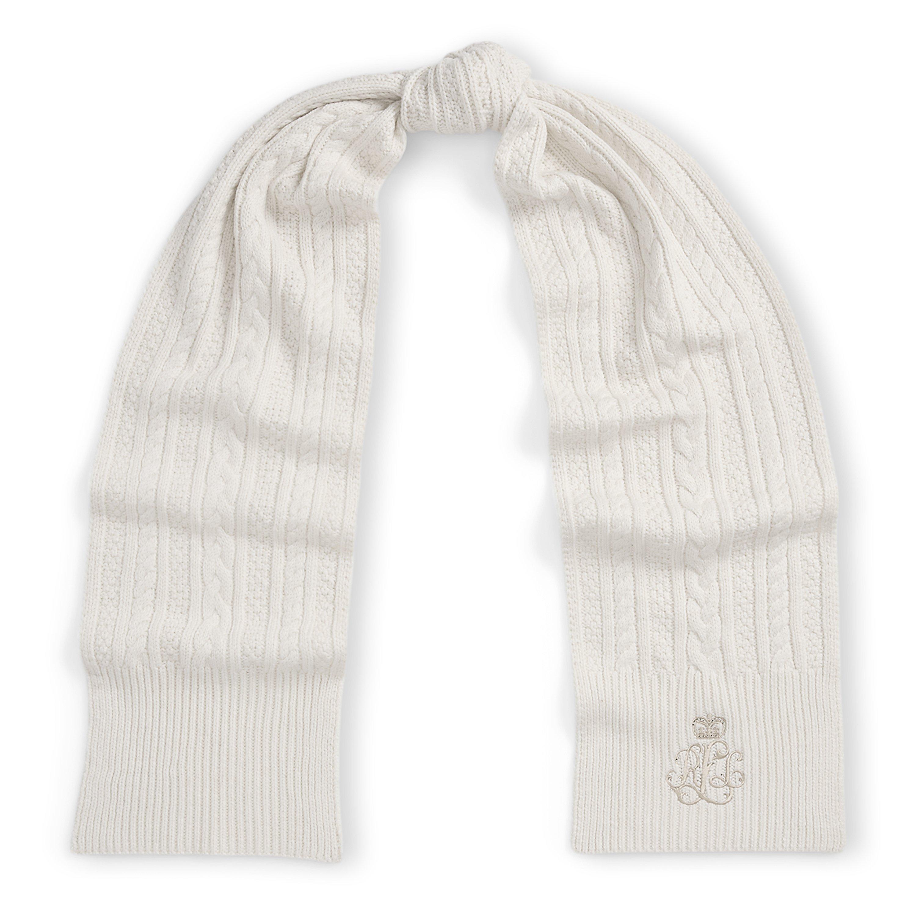Lauren by Ralph Lauren Cable-Knit Scarf Knitted Scarves FRASERS