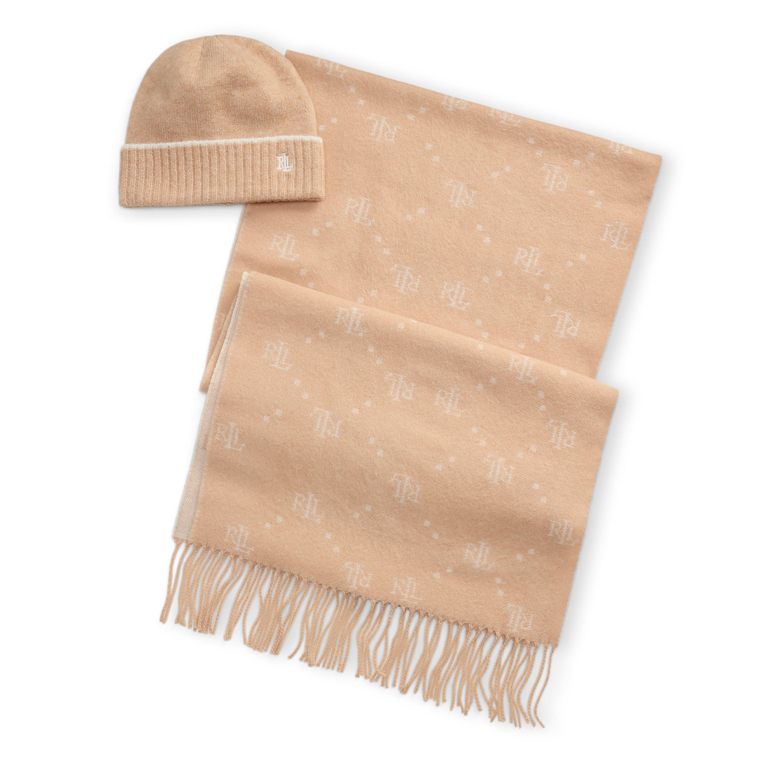 CLASSIC CAMEL - Lauren by Ralph Lauren - Hat And Scarf Gift Set