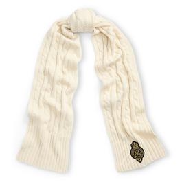 Lauren by Ralph Lauren Crest Cable-Knit Scarf