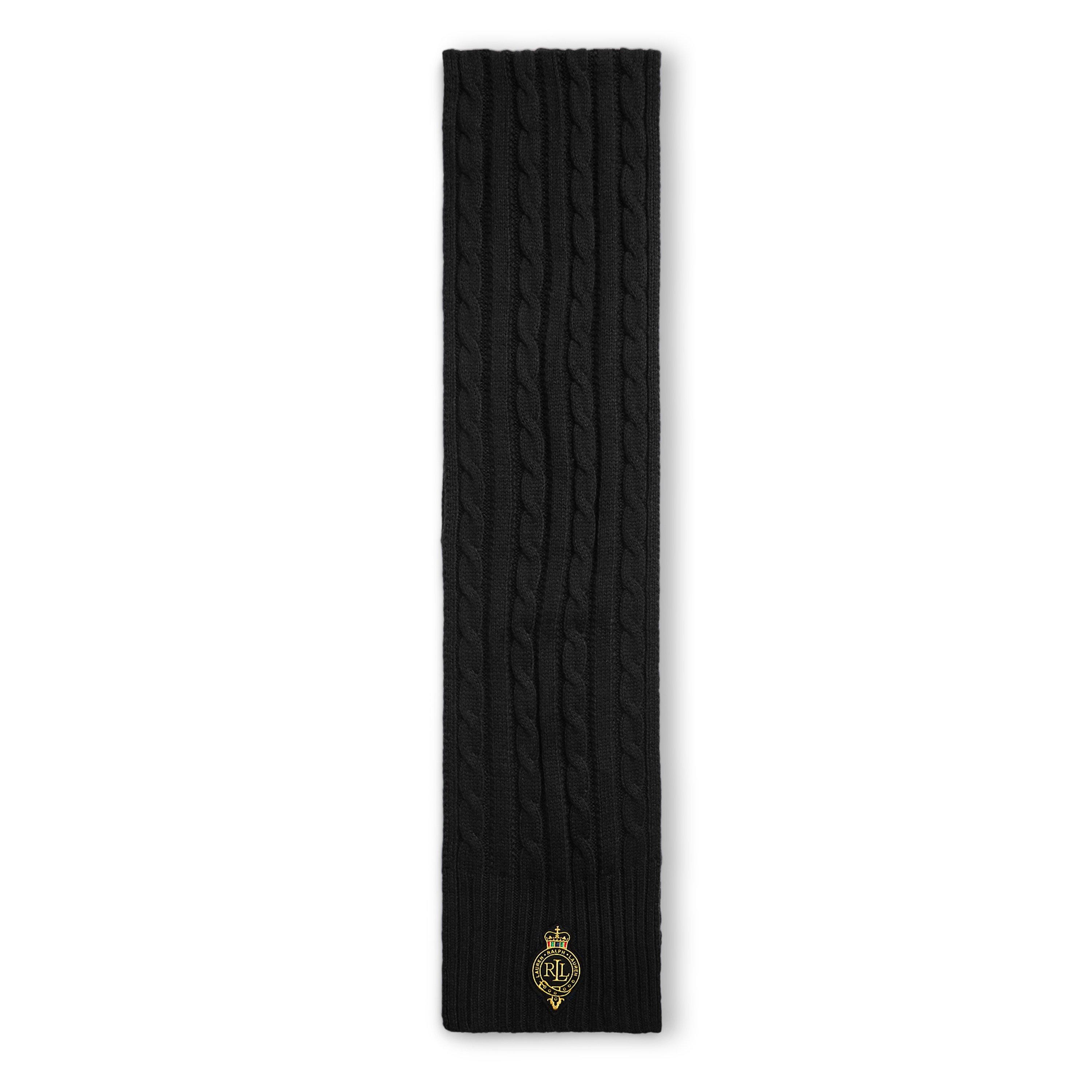 Lauren by Ralph Lauren Crest Cable-Knit Scarf Scarves FRASERS - Main Image