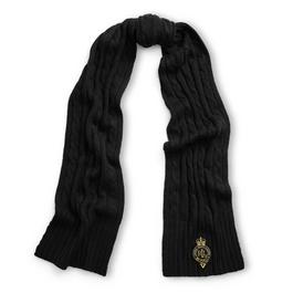 Lauren by Ralph Lauren Crest Cable-Knit Scarf